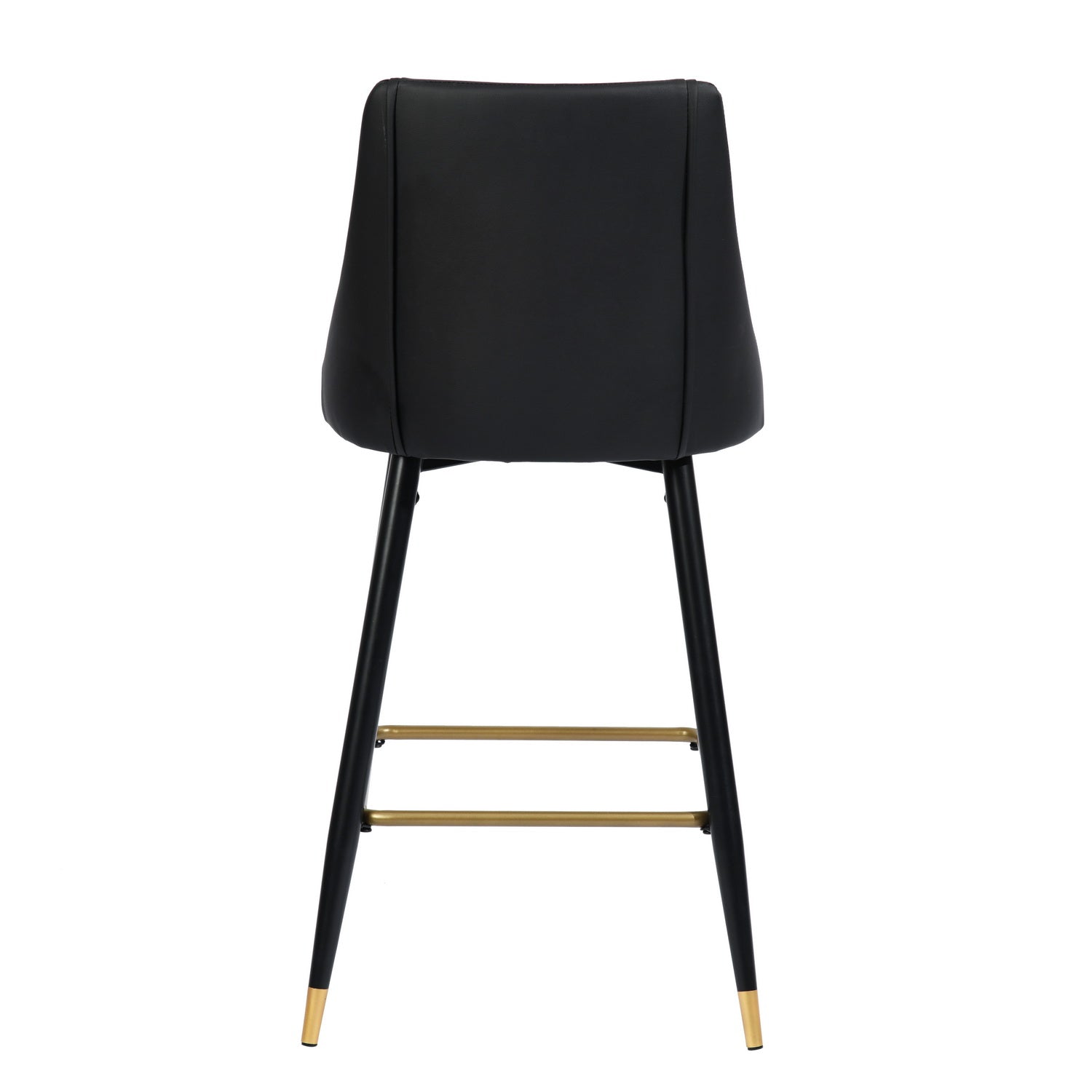 Homy Casa SMEG Counter Black PU Barstool "20.08" x 18.5" x 38.39" Swivel Bar Stool for Home and Workspace Open Box