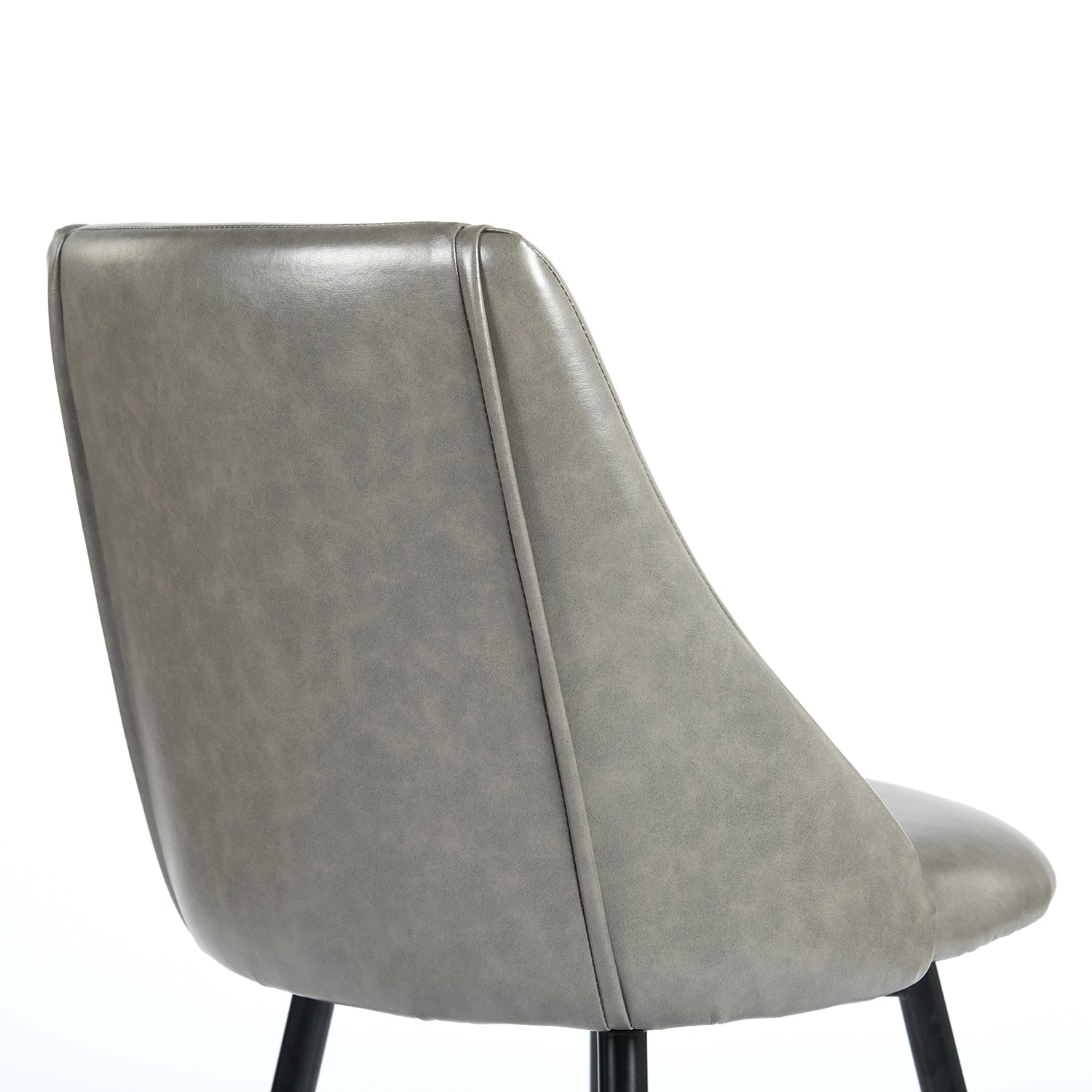 Homy Casa SMEG Counter Grey PU Swivel Barstool 20.08" W x 18.5" D x 38.39" H Bar Seating