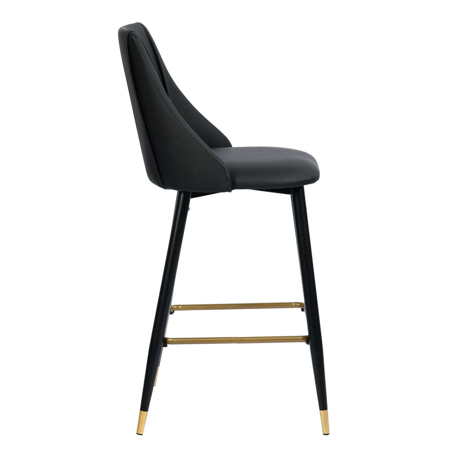 Homy Casa Smeg  26"Modern PU Bar Stool, Black,Open Box