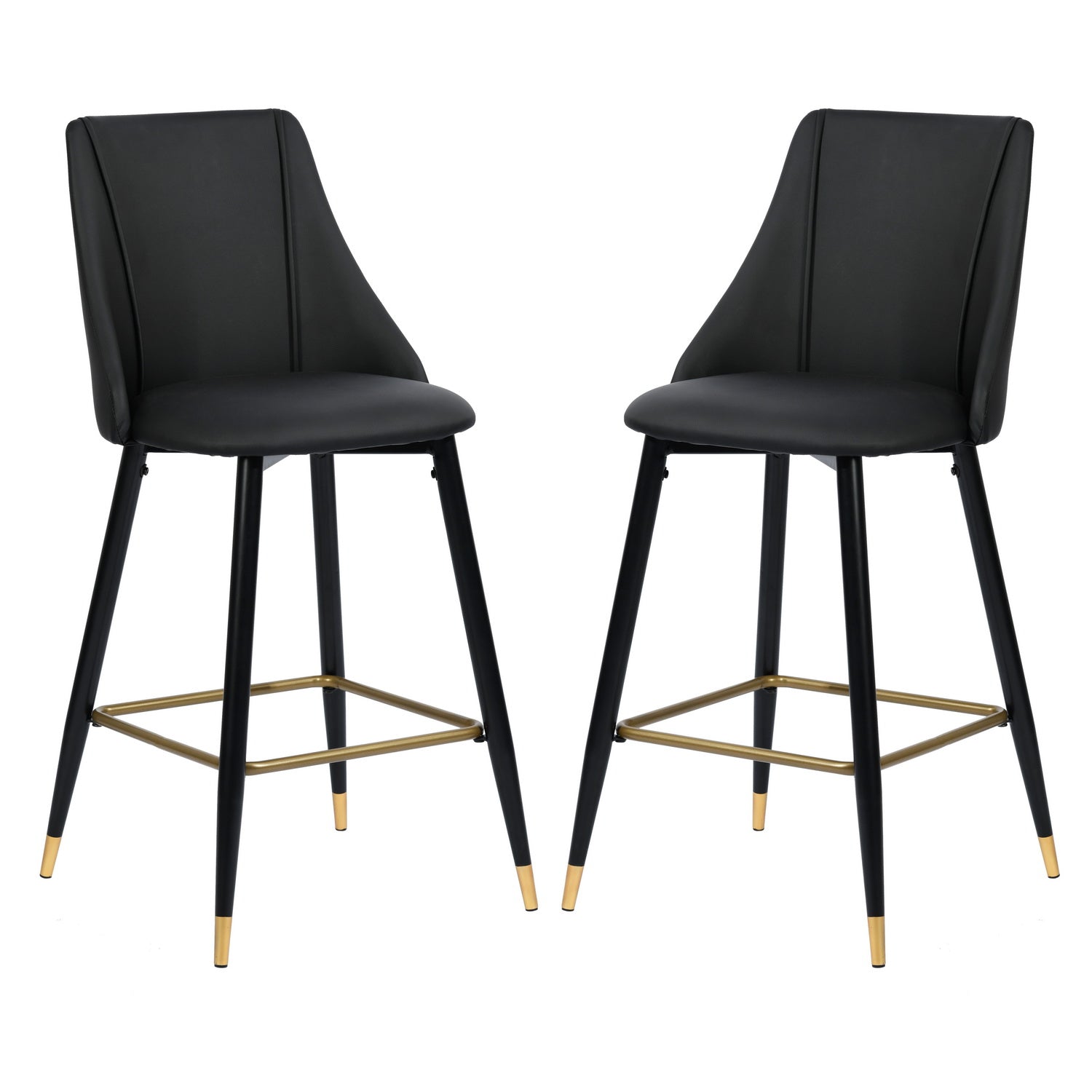 Homy Casa Smeg  26"Modern PU Bar Stool, Black,Open Box