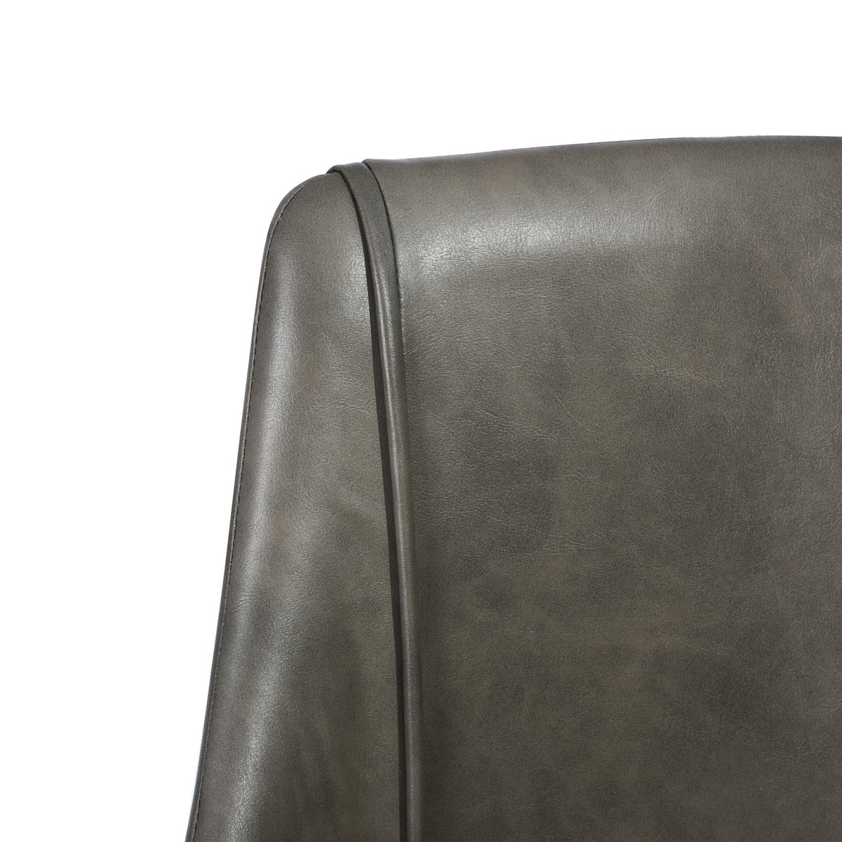 Homy Casa SMEG 4PC 25" Gray PU Leather Counter Height Bar Stools with Black & Gold Legs Open Box