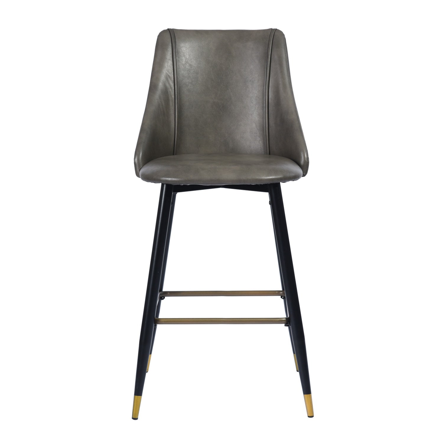 Homy Casa Smeg 26" Modern PU Counter Stool, Grey,Open Box