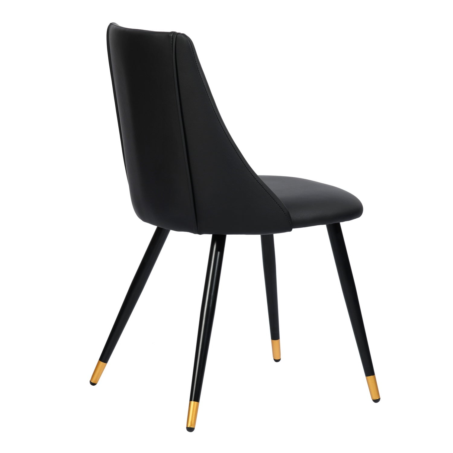 Homy Casa Smeg 33" Modern PU Dining Chair, Black,Open Box