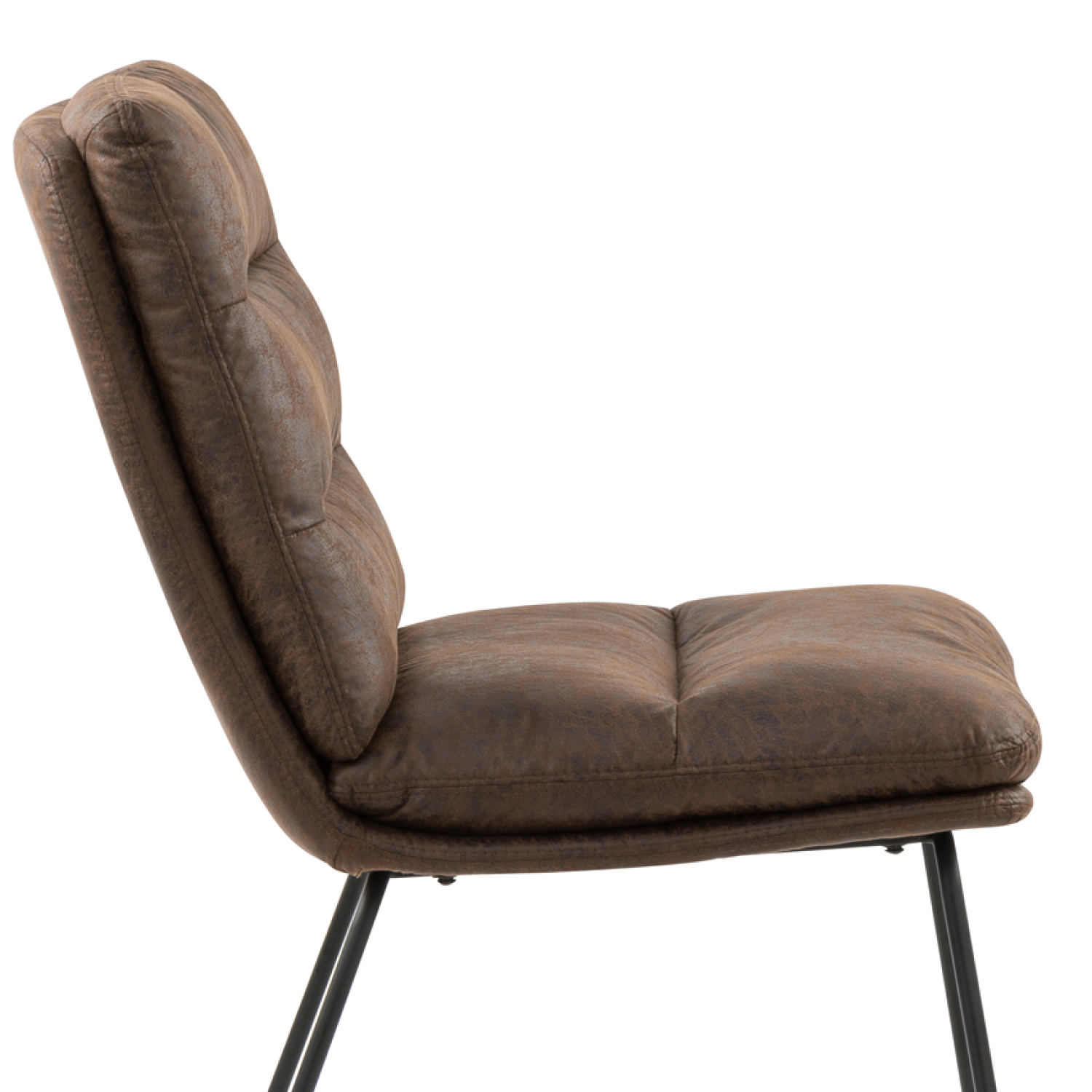 Steffen Faux Leather Dining Chairs with Pillow Top Seat and Sled Base Set of 2