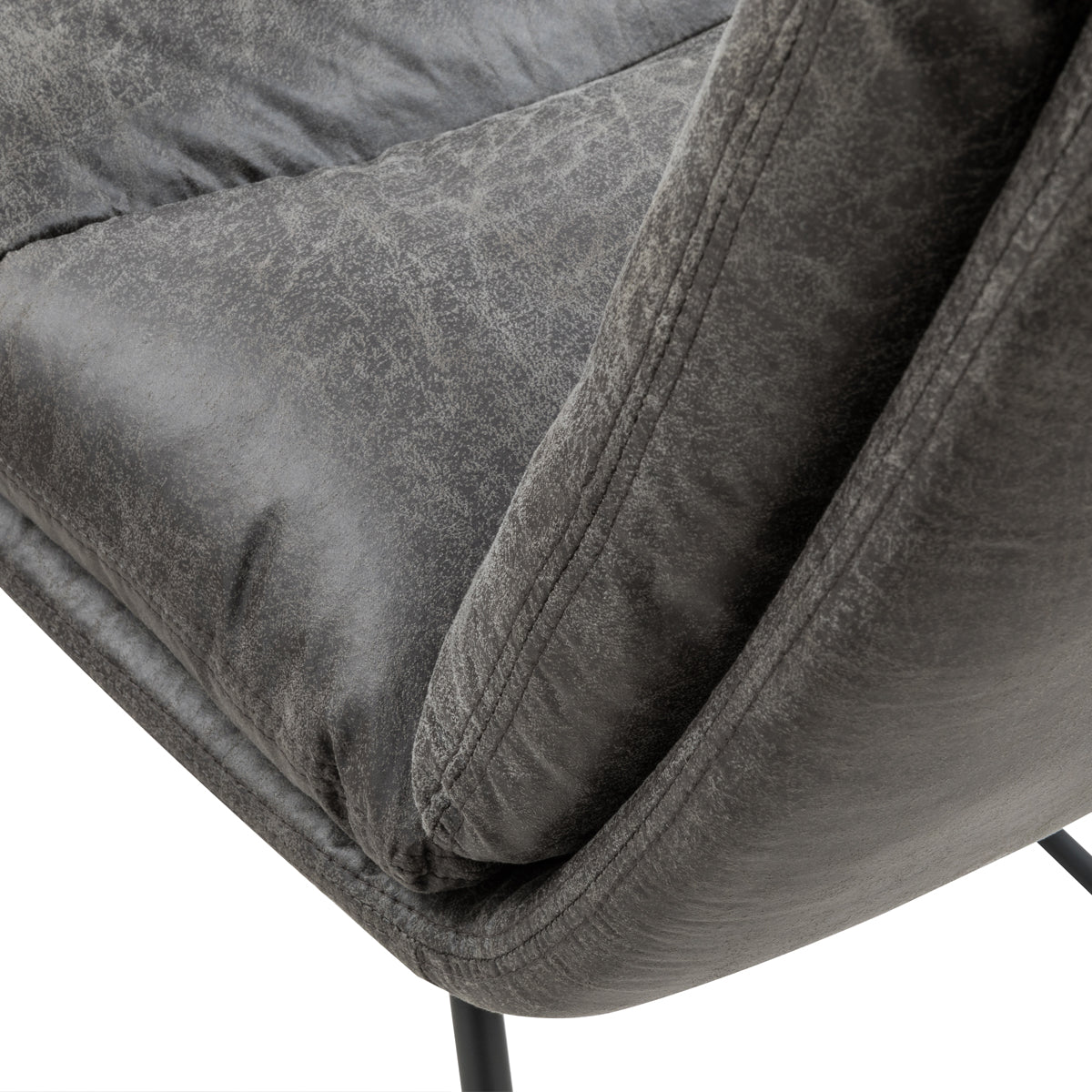 Steffen Faux Leather Dining Chairs with Pillow Top Seat and Sled Base Set of 2