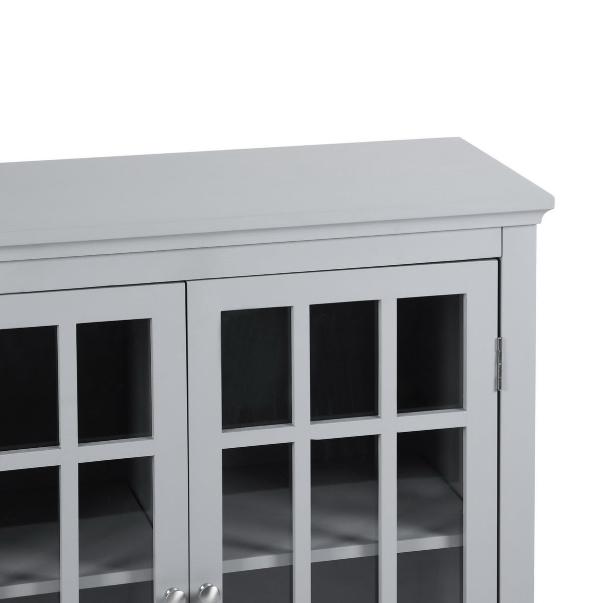 Homy Casa TANEKA GREY Storage Cabinet for Living Room, Bedroom, or Office Open Box