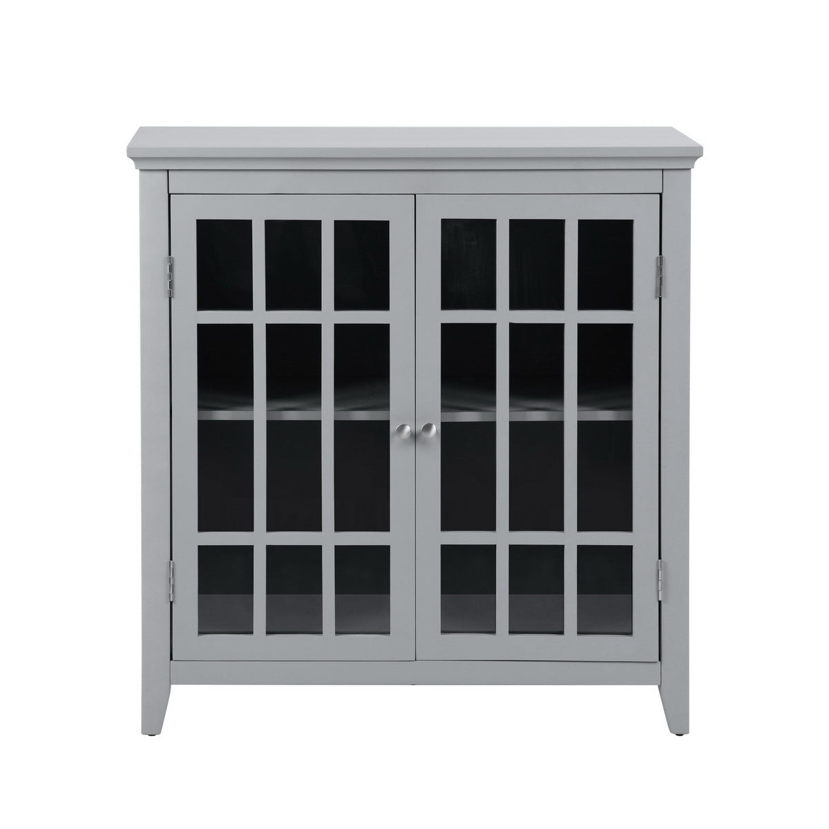 Homy Casa TANEKA GREY Storage Cabinet for Living Room, Bedroom, or Office Open Box