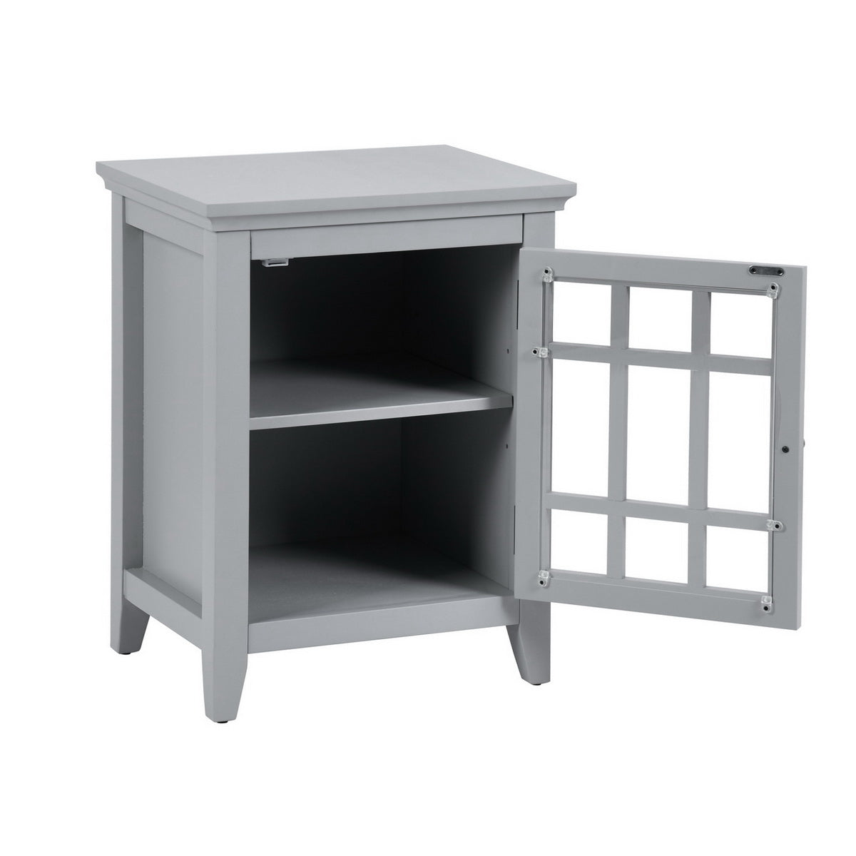 Homy Casa TANEKA CABINET GREY Multi-Purpose Storage Cabinet Open Box