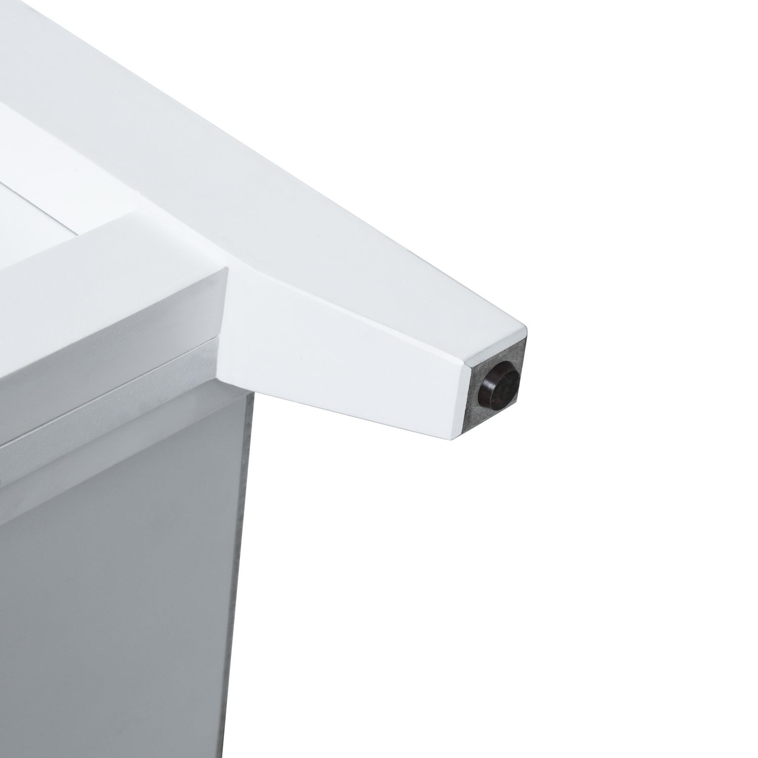 Homy Casa TANEKA Modern MDF TV Stand, 48" Media Console Cabinet, White,Open Box