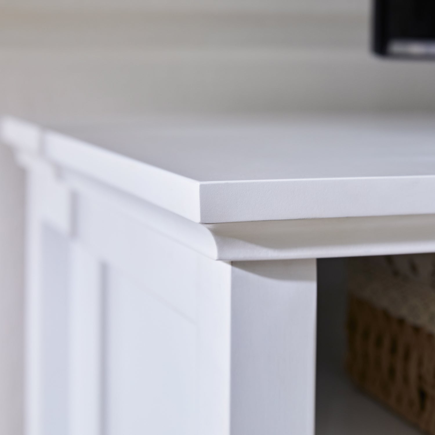 Homy Casa TANEKA Modern MDF TV Stand, 48" Media Console Cabinet, White,Open Box