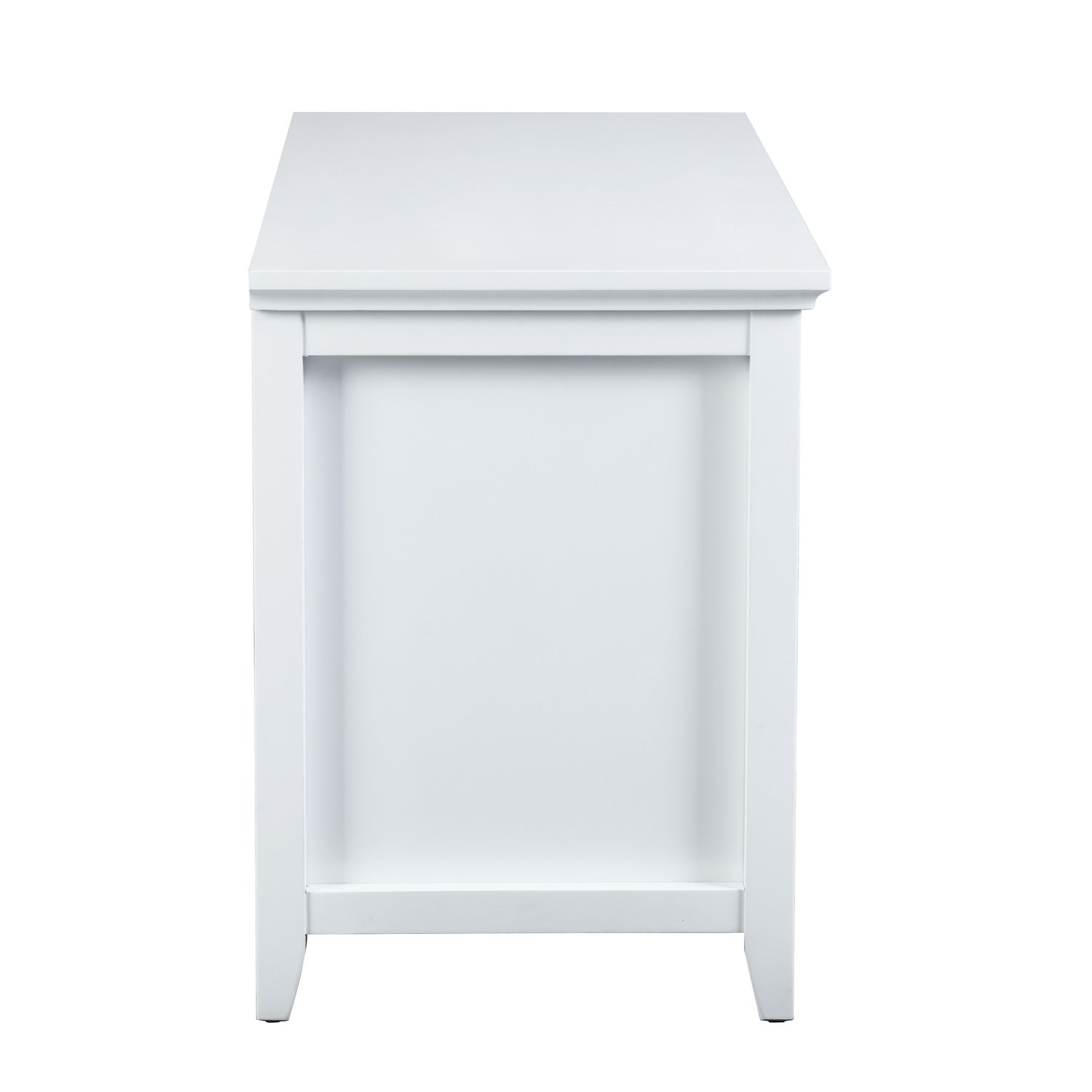 Homy Casa TANEKA Modern MDF TV Stand, 48" Media Console Cabinet, White,Open Box