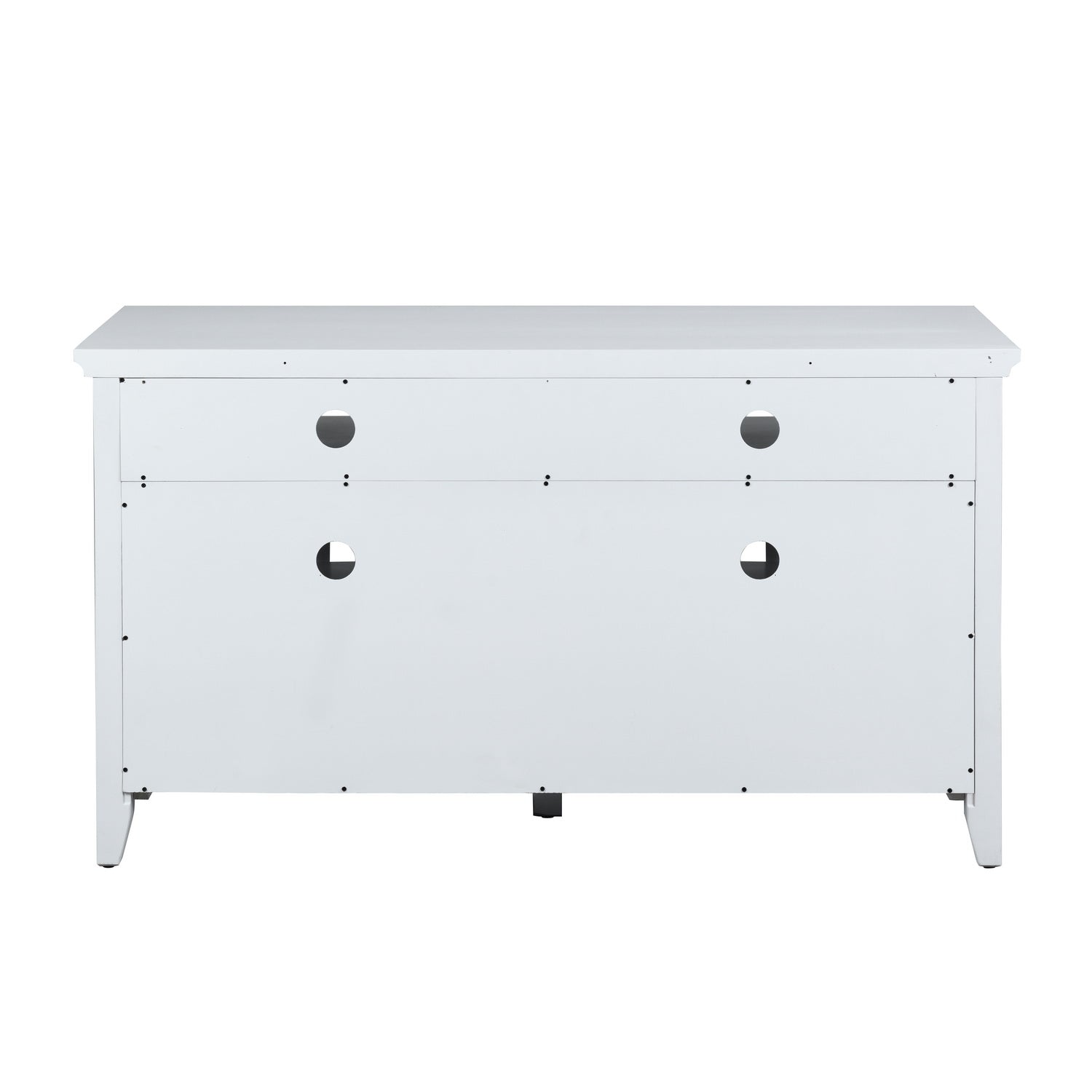 Homy Casa TANEKA Modern MDF TV Stand, 48" Media Console Cabinet, White,Open Box