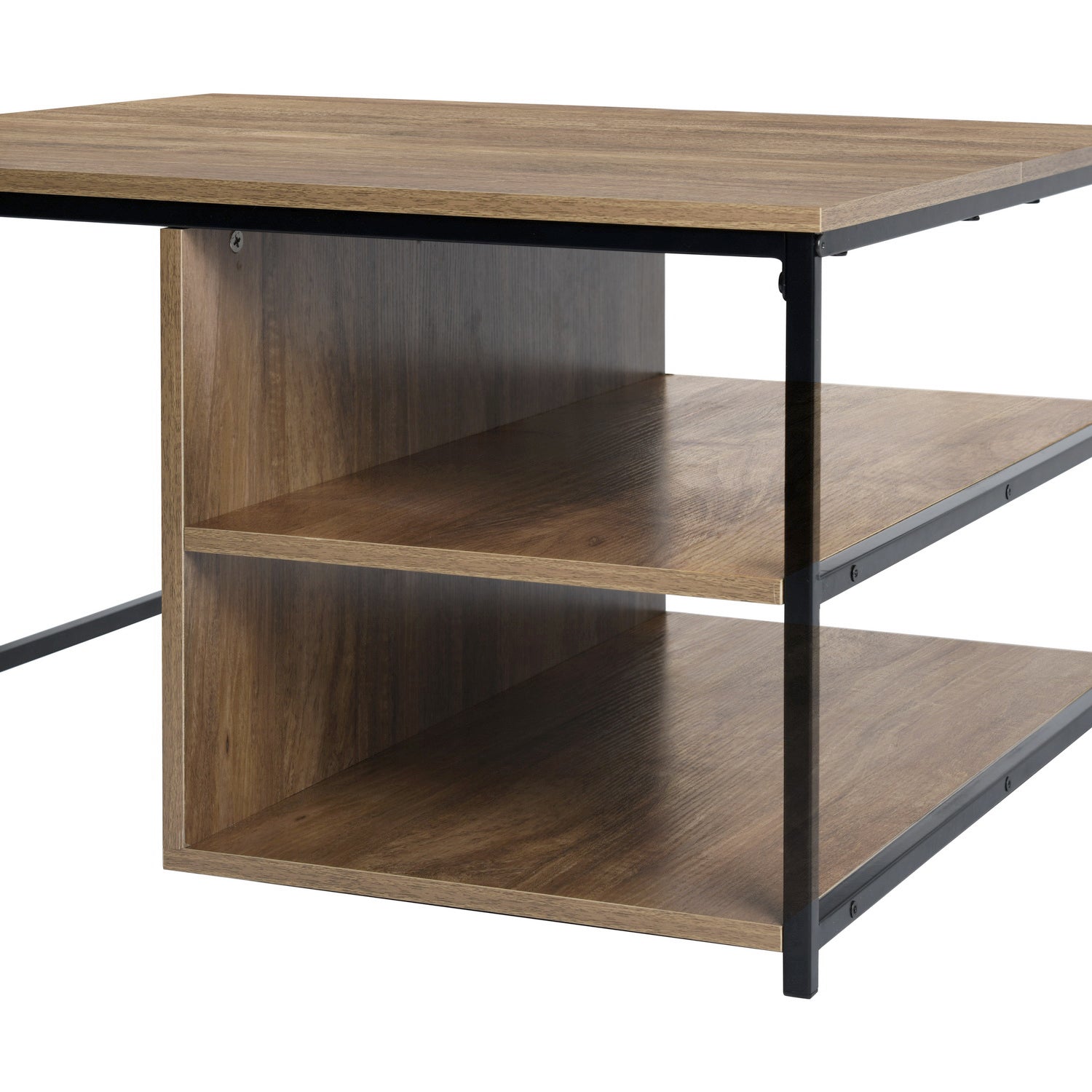 Homy Casa Ufuoma 31.5" Coffee Table Storage Shelf Open Box