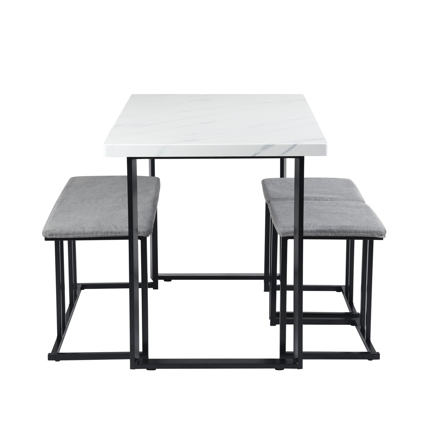 Homy Casa UNATHI 47.2" Dining Table Set for Kitchen & Dining Room Open Box