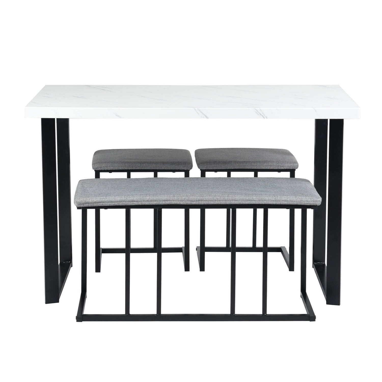 Homy Casa UNATHI 47.2" Dining Table Set for Kitchen & Dining Room Open Box