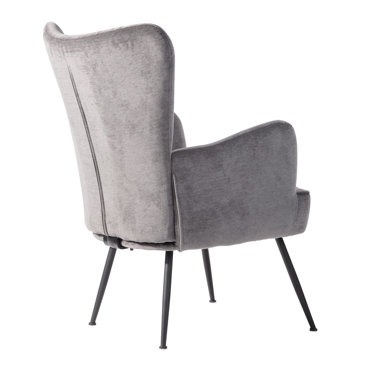 Homy Casa WING GREY Leisure Chair "27.56 x 30.31 x 38.19" Modern Comfort Armchair for Living Room, Bedroom, Office Open Box