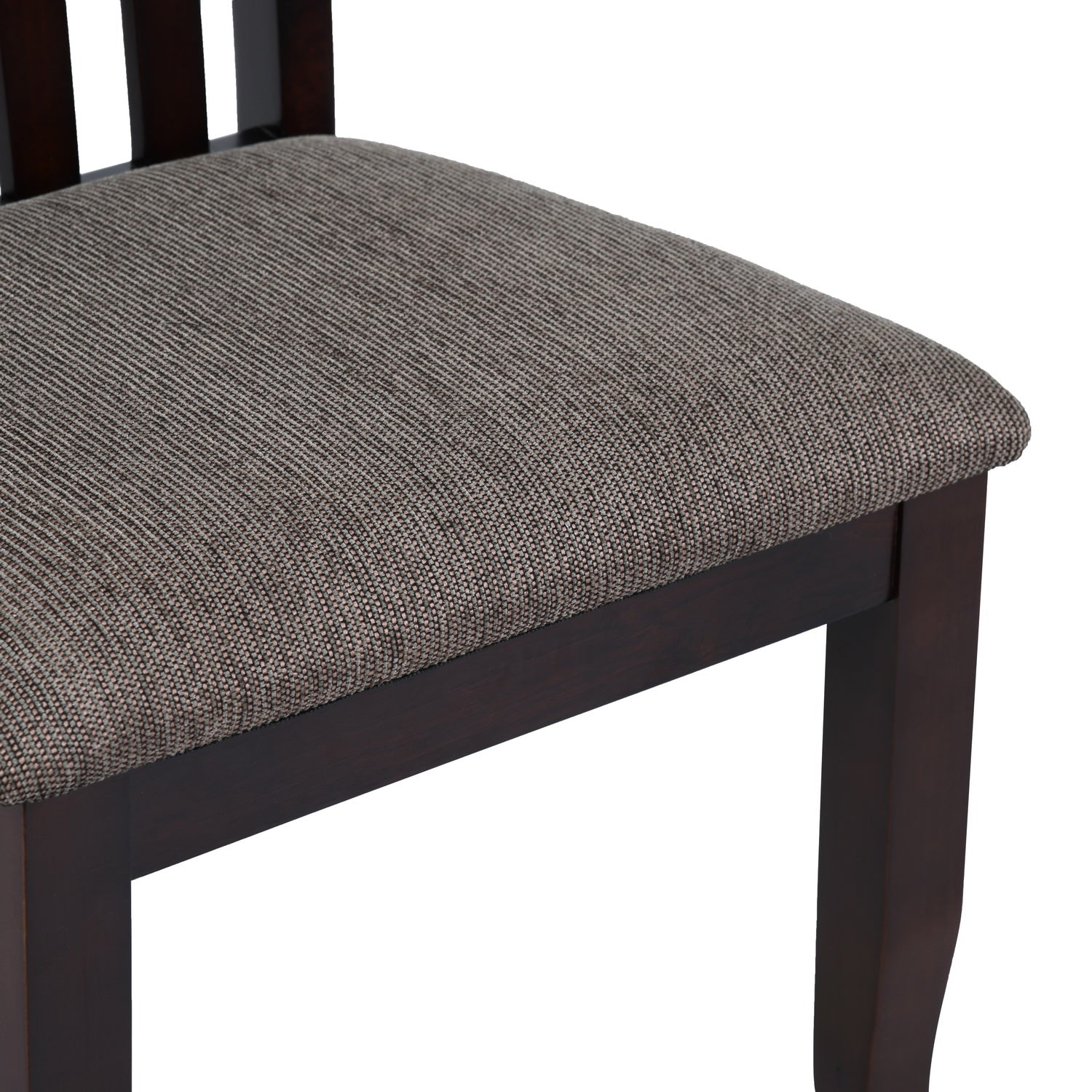 Homy Casa ZAREEF Dining Chairs, Dark Brown, Solid Wood Legs, Resin Backrest, Modern Industrial Style Open Box