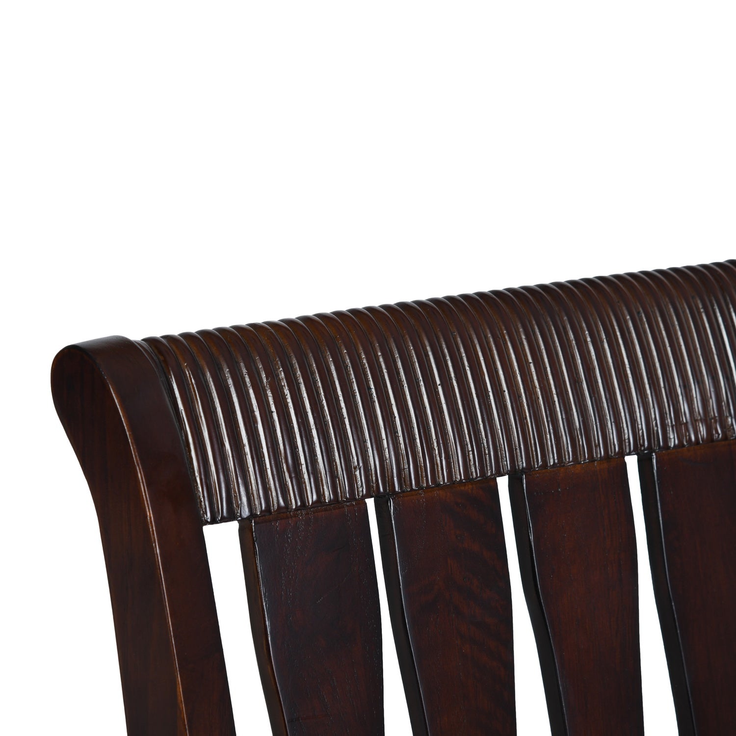 Homy Casa ZAREEF Dining Chairs, Dark Brown, Solid Wood Legs, Resin Backrest, Modern Industrial Style Open Box