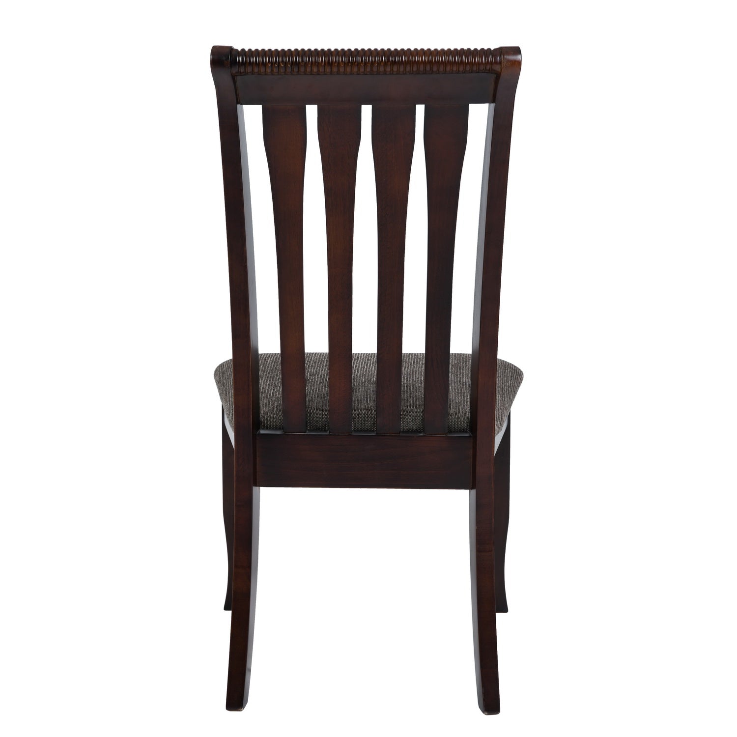 Homy Casa ZAREEF Dining Chairs, Dark Brown, Solid Wood Legs, Resin Backrest, Modern Industrial Style Open Box