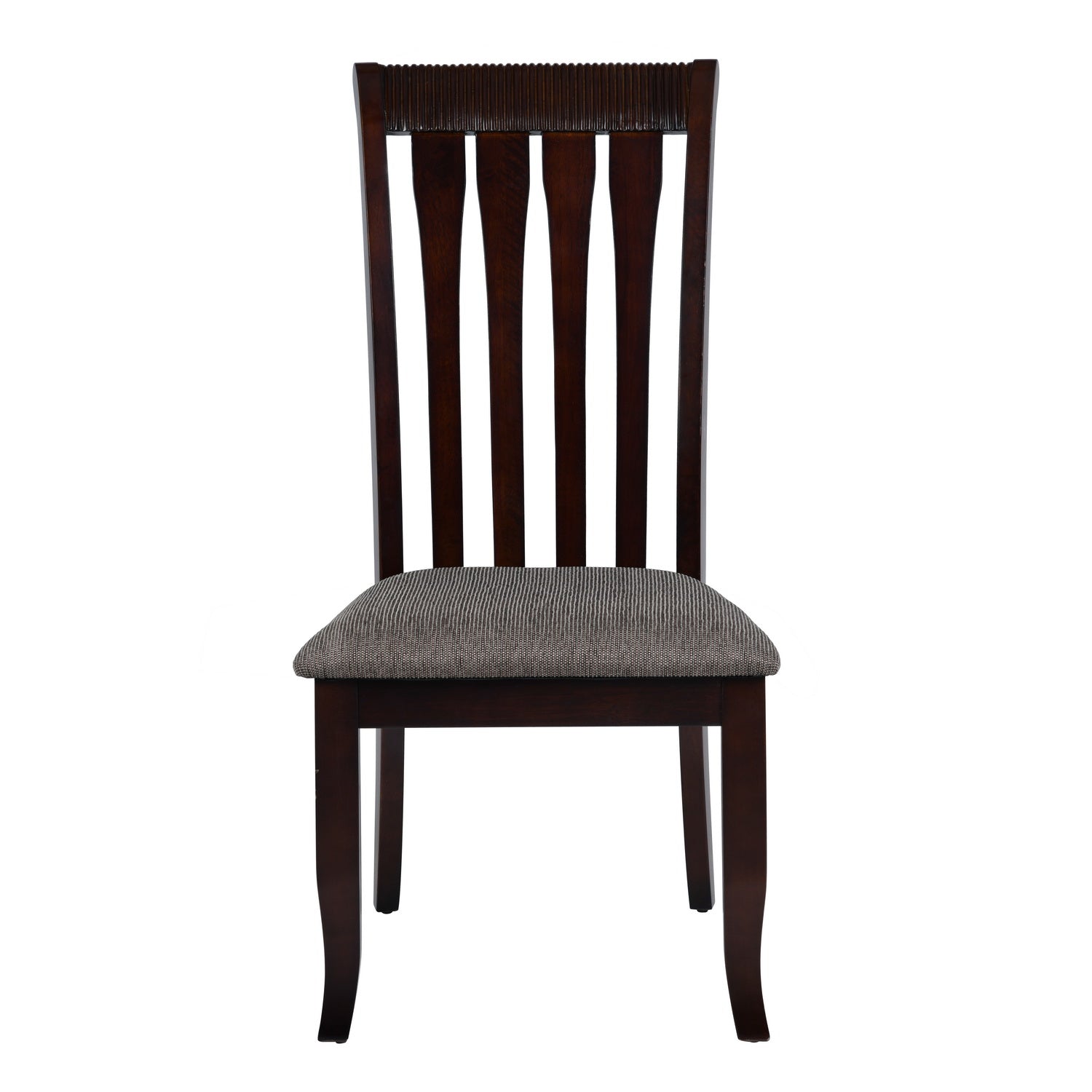 Homy Casa ZAREEF Dining Chairs, Dark Brown, Solid Wood Legs, Resin Backrest, Modern Industrial Style Open Box