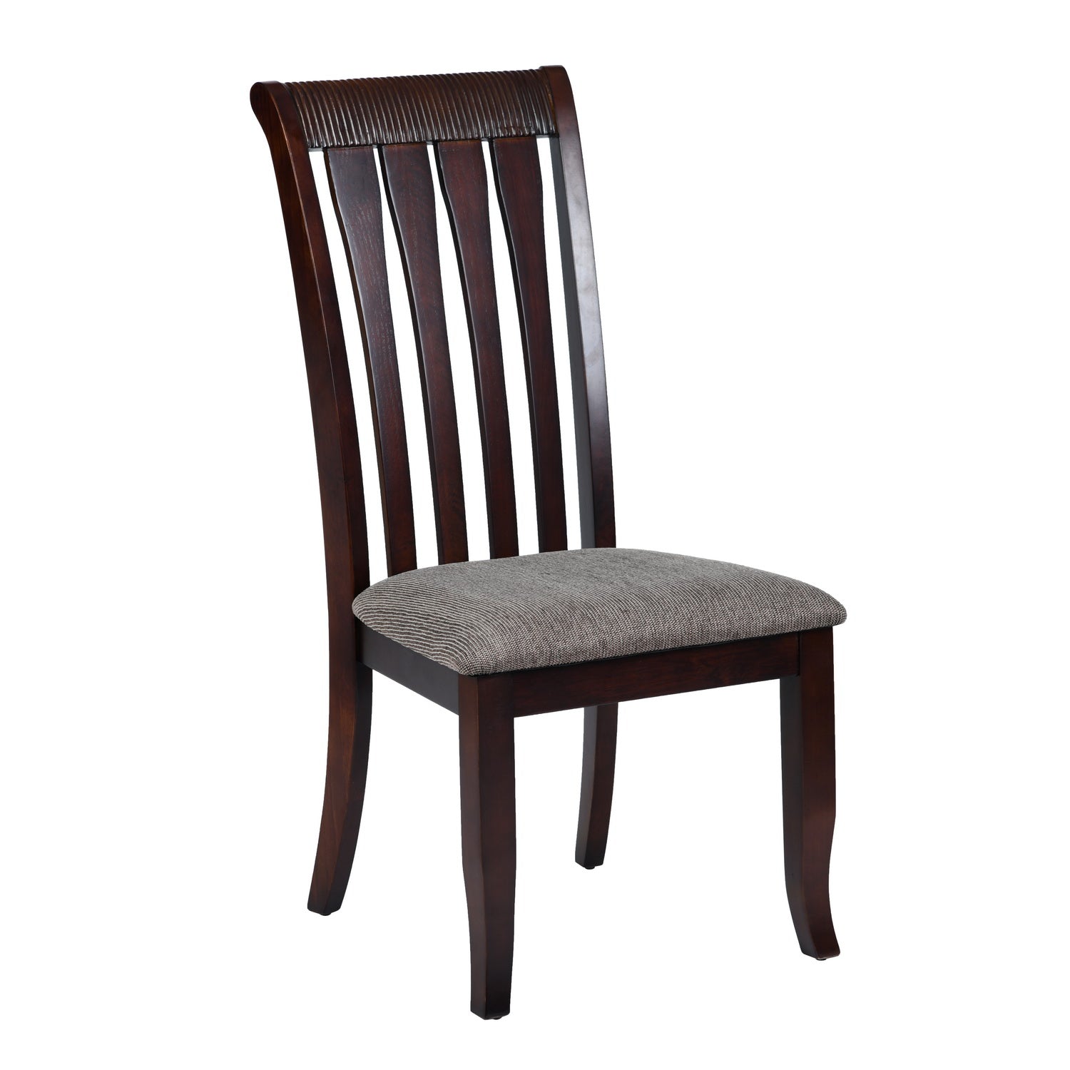 Homy Casa ZAREEF Dining Chairs, Dark Brown, Solid Wood Legs, Resin Backrest, Modern Industrial Style Open Box