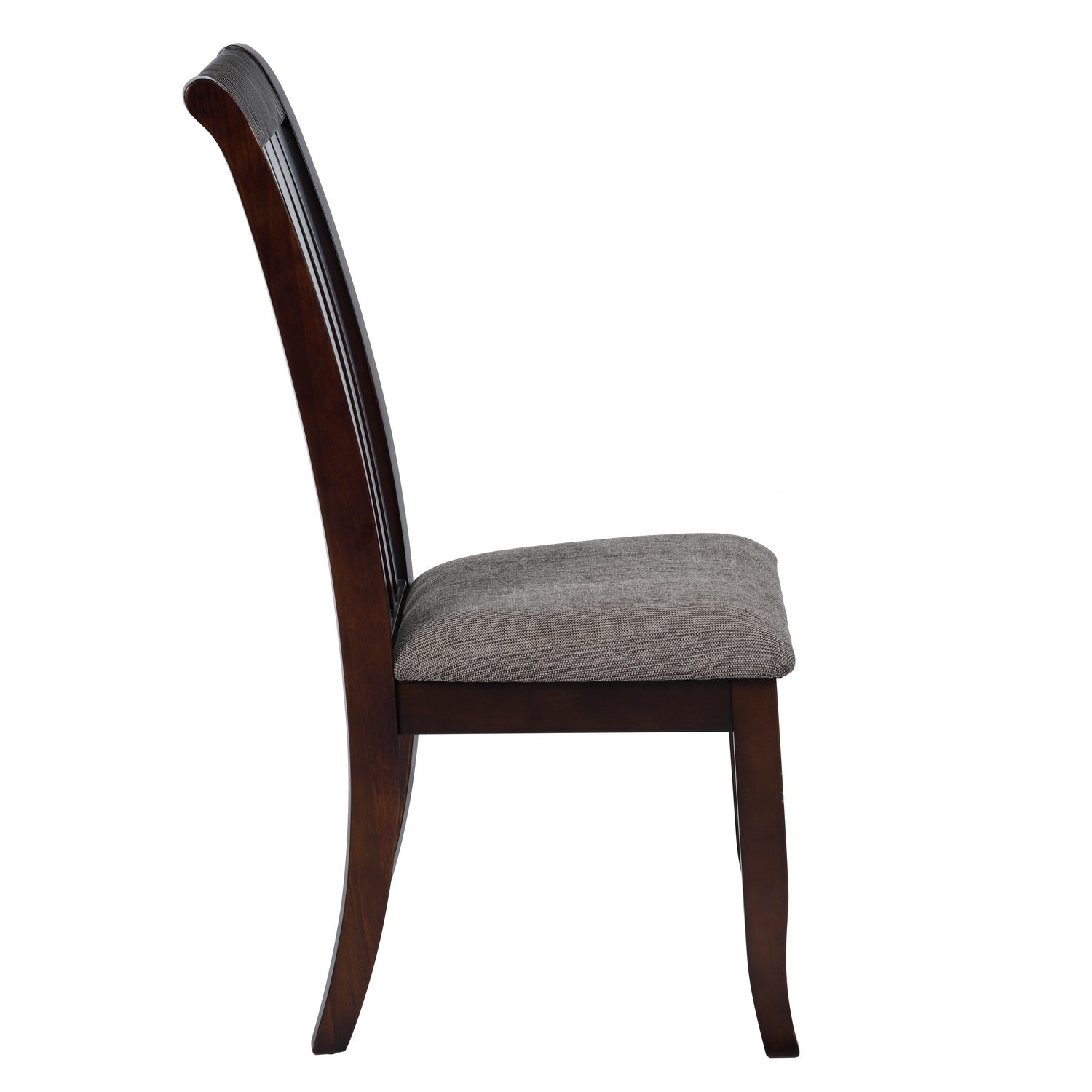 Homy Casa ZAREEF Dining Chairs, Dark Brown, Solid Wood Legs, Resin Backrest, Modern Industrial Style Open Box