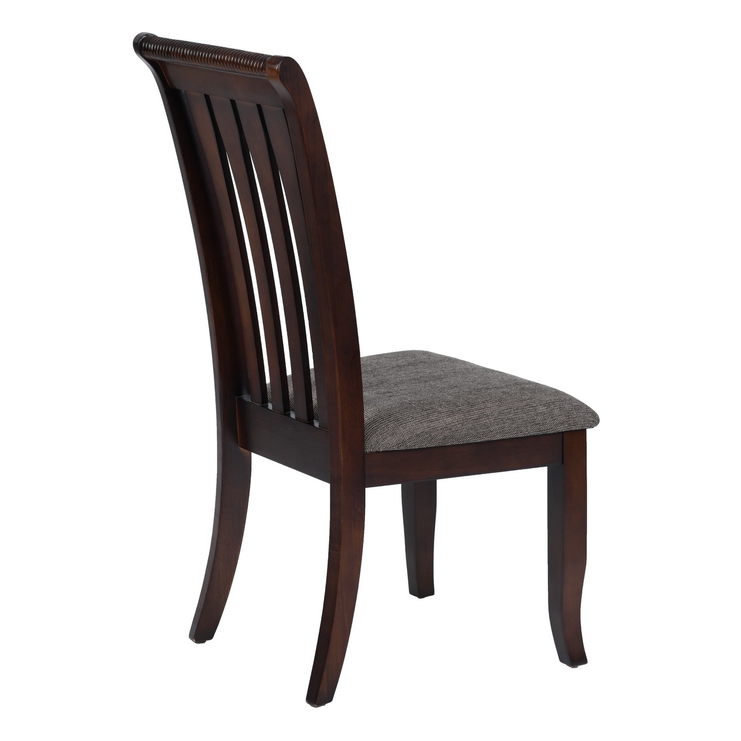 Homy Casa ZAREEF Dining Chairs, Dark Brown, Solid Wood Legs, Resin Backrest, Modern Industrial Style Open Box