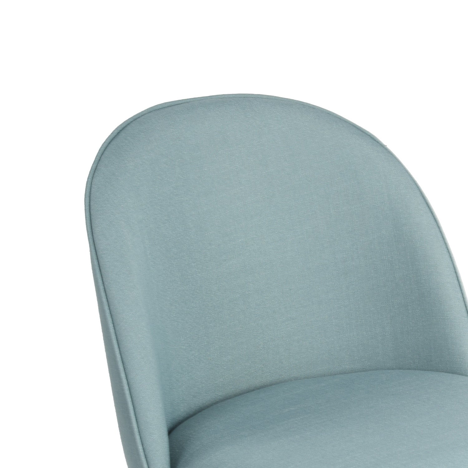 Homy Casa ZOMBA 2PC FABRIC PIPING BLUE Modern Upholstered Dining Chairs Open Box