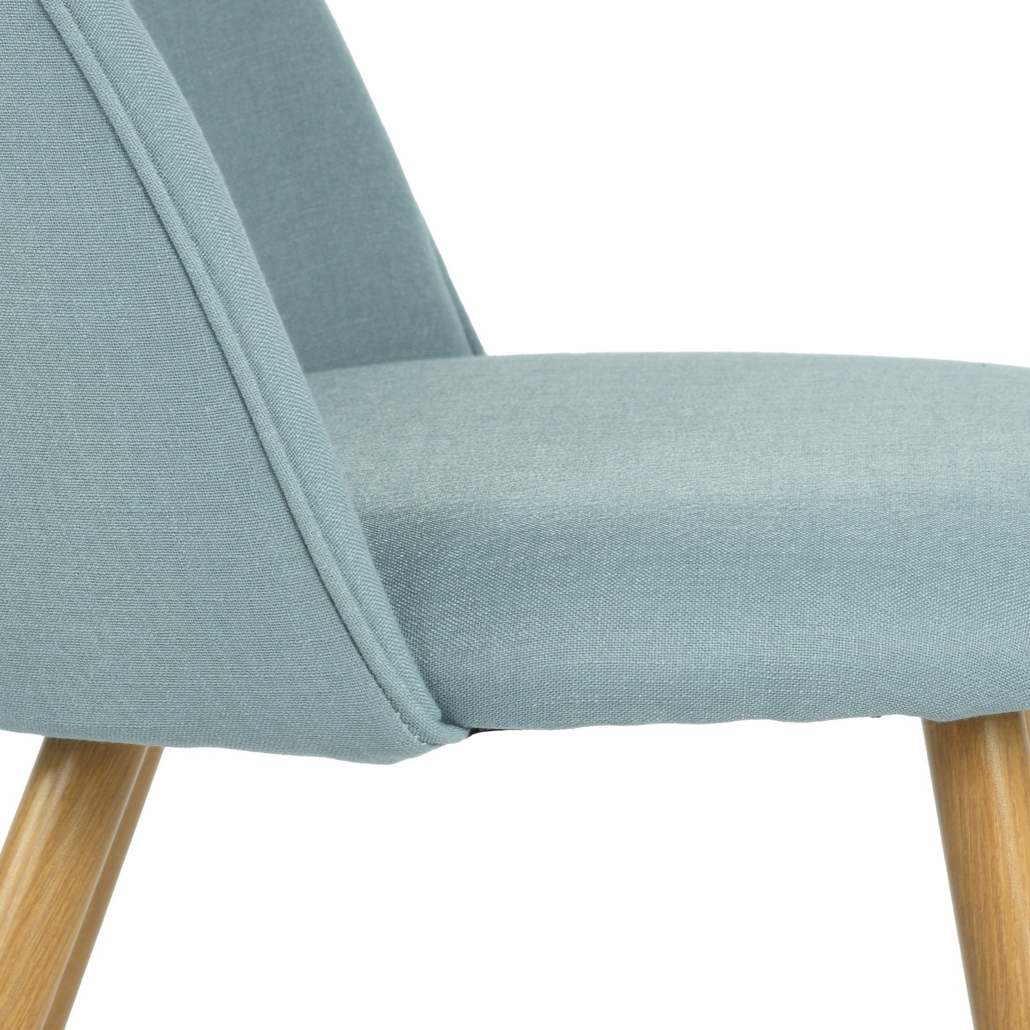 Homy Casa ZOMBA 2PC FABRIC PIPING BLUE Modern Upholstered Dining Chairs Open Box