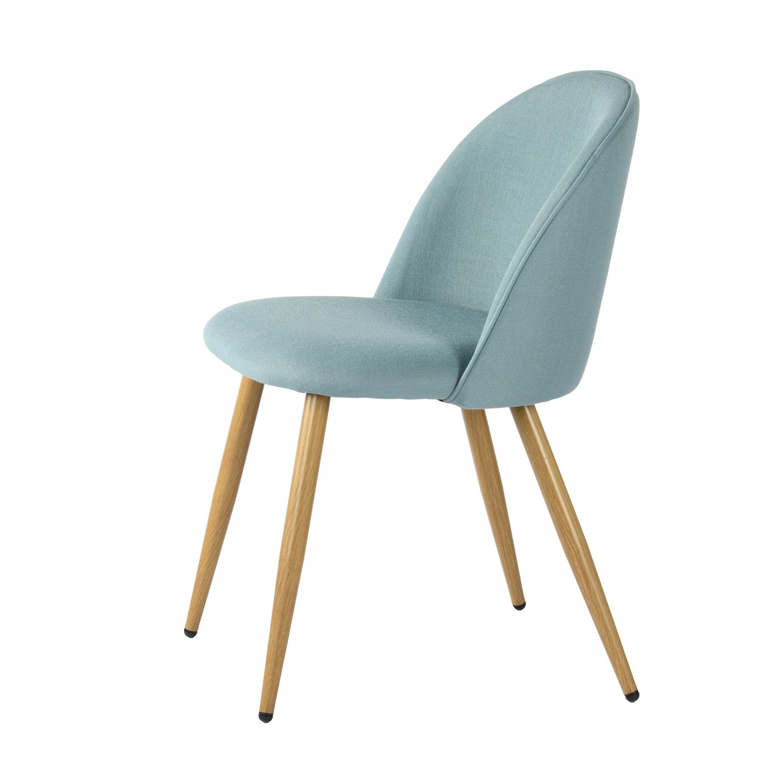 Homy Casa ZOMBA 2PC FABRIC PIPING BLUE Modern Upholstered Dining Chairs Open Box