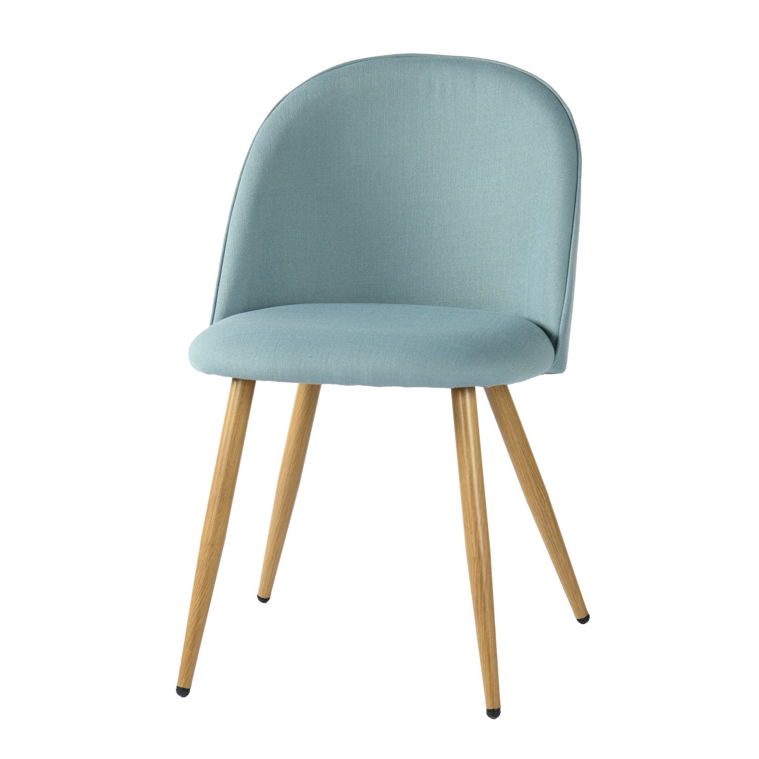 Homy Casa ZOMBA 2PC FABRIC PIPING BLUE Modern Upholstered Dining Chairs Open Box