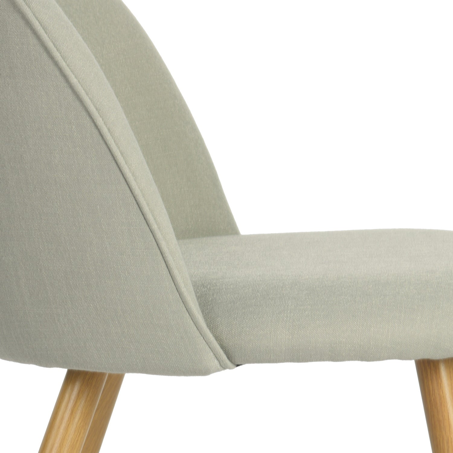 Homy Casa ZOMBA 2PC Fabric Piping Light Grey Chair Modern Upholstered Dining or Accent Chair Open Box