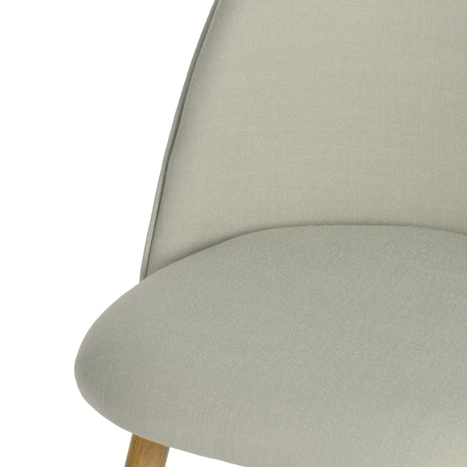 Homy Casa ZOMBA 2PC Fabric Piping Light Grey Chair Modern Upholstered Dining or Accent Chair Open Box