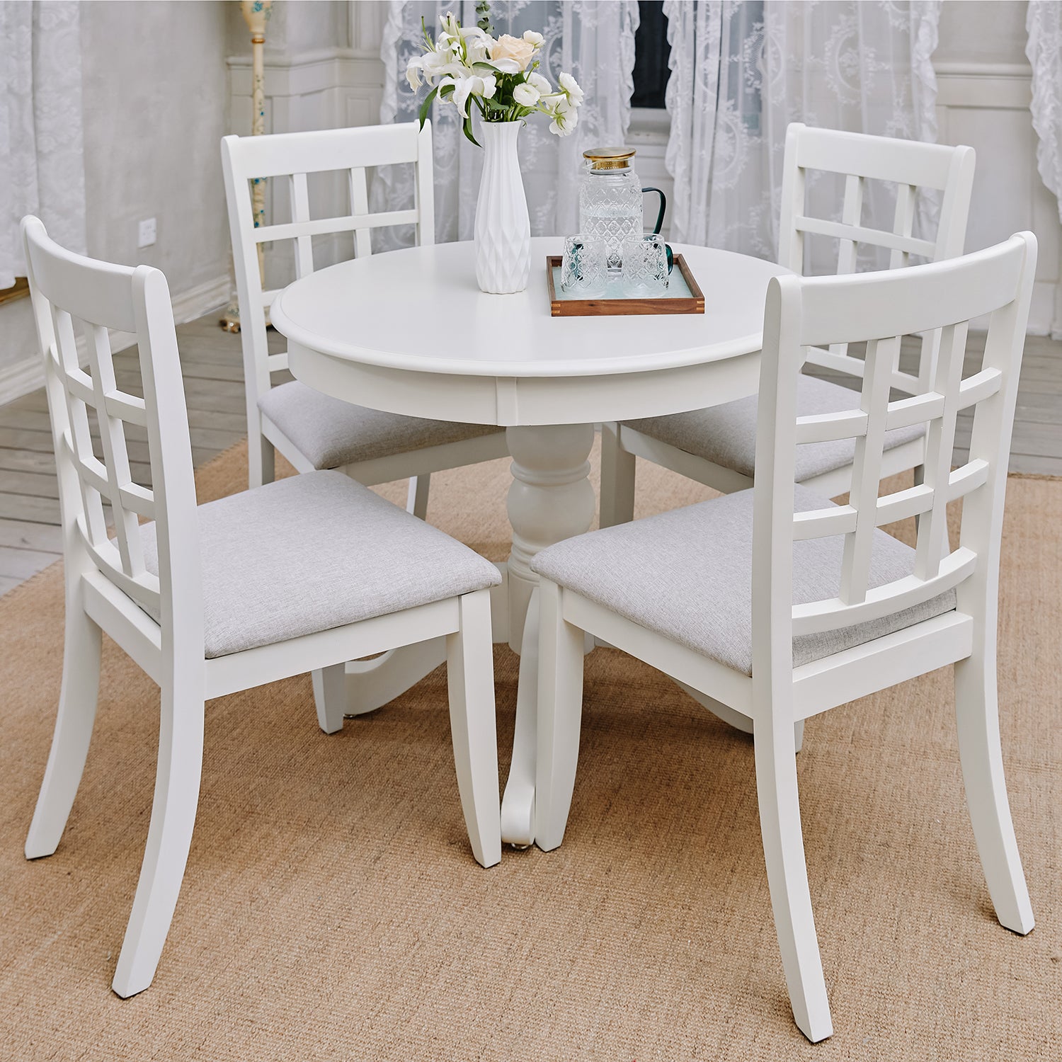 Homy Casa ZUHAYR 36" Dining Table for Home and Workspace Open Box