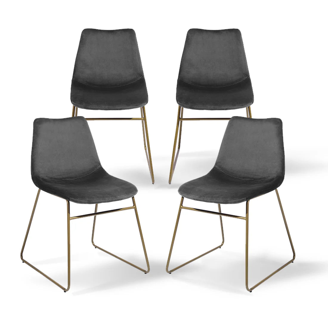 Batassel Velvet Upholstery Dining Chair Set of 2