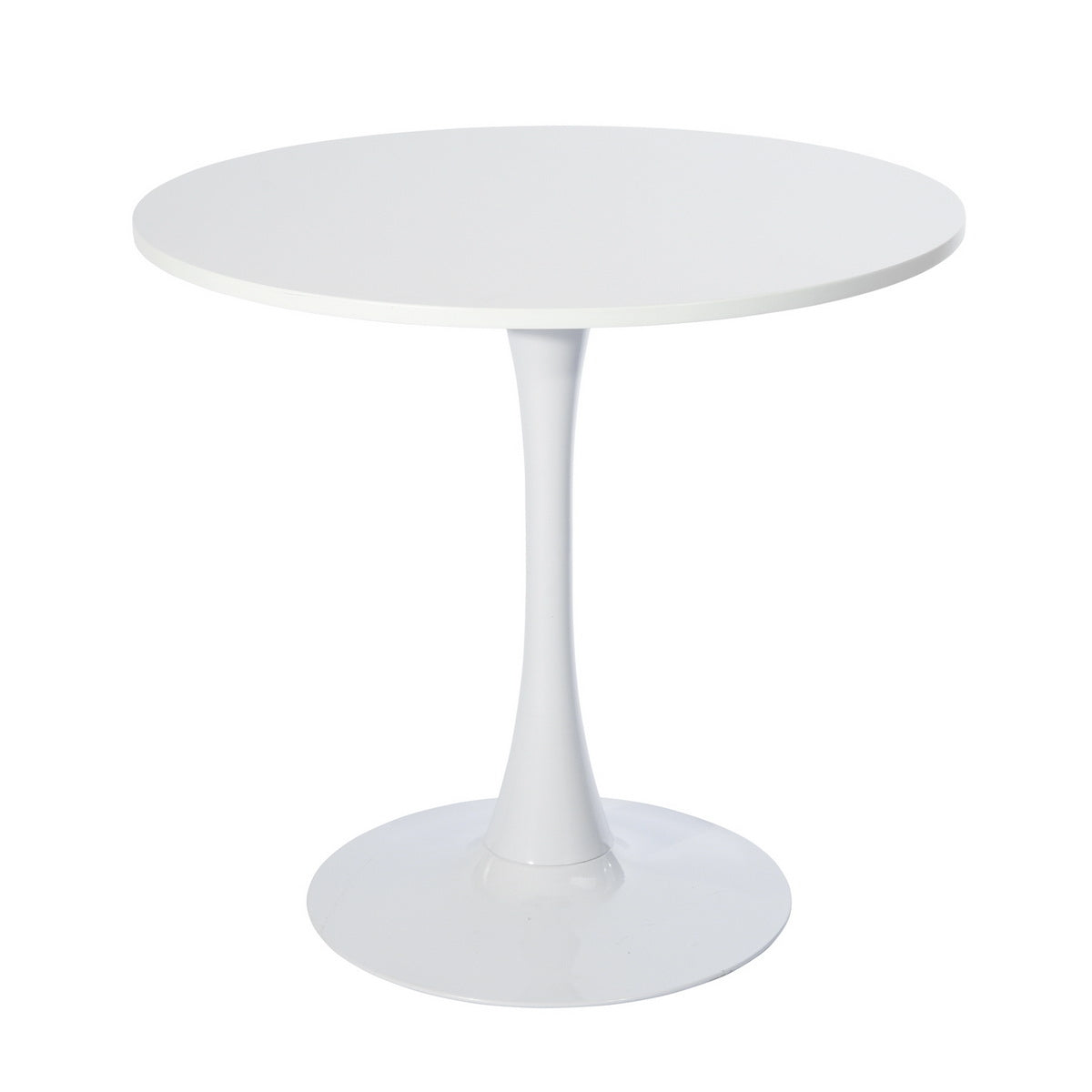 Homy Casa CLIFT 5PC Dining Set 31.5" Square White Table with 4 SCARGILL Beige Upholstered Chairs Open Box