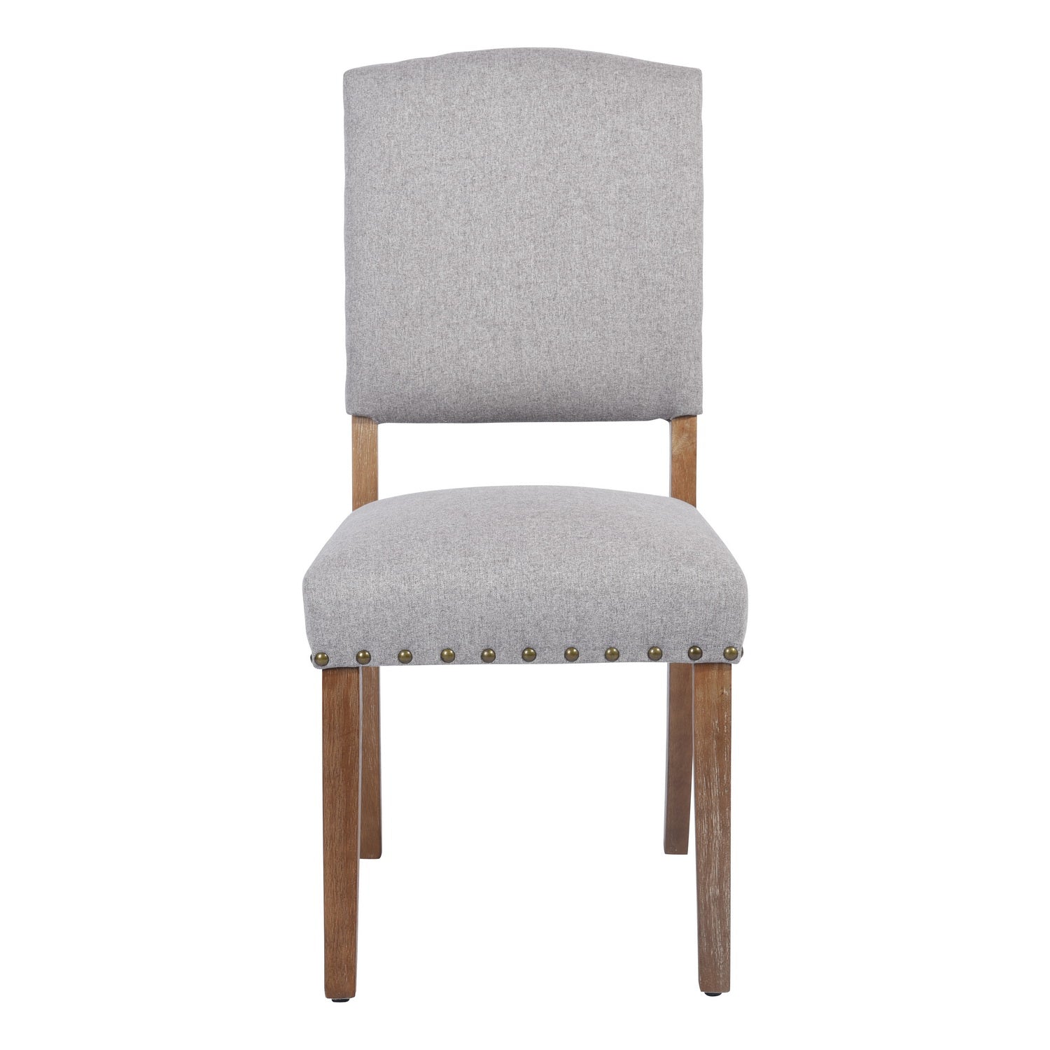 Homy Casa MAISIE GREY FABRIC 2 PCS Dining Chair Comfortable Seating for Dining Room Open Box