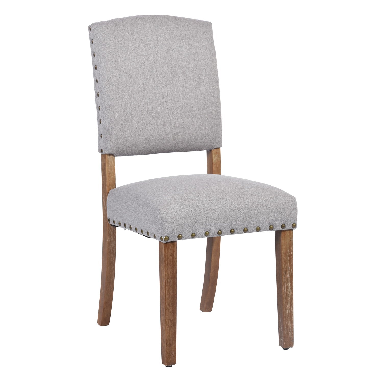 Homy Casa MAISIE GREY FABRIC 2 PCS Dining Chair Comfortable Seating for Dining Room Open Box