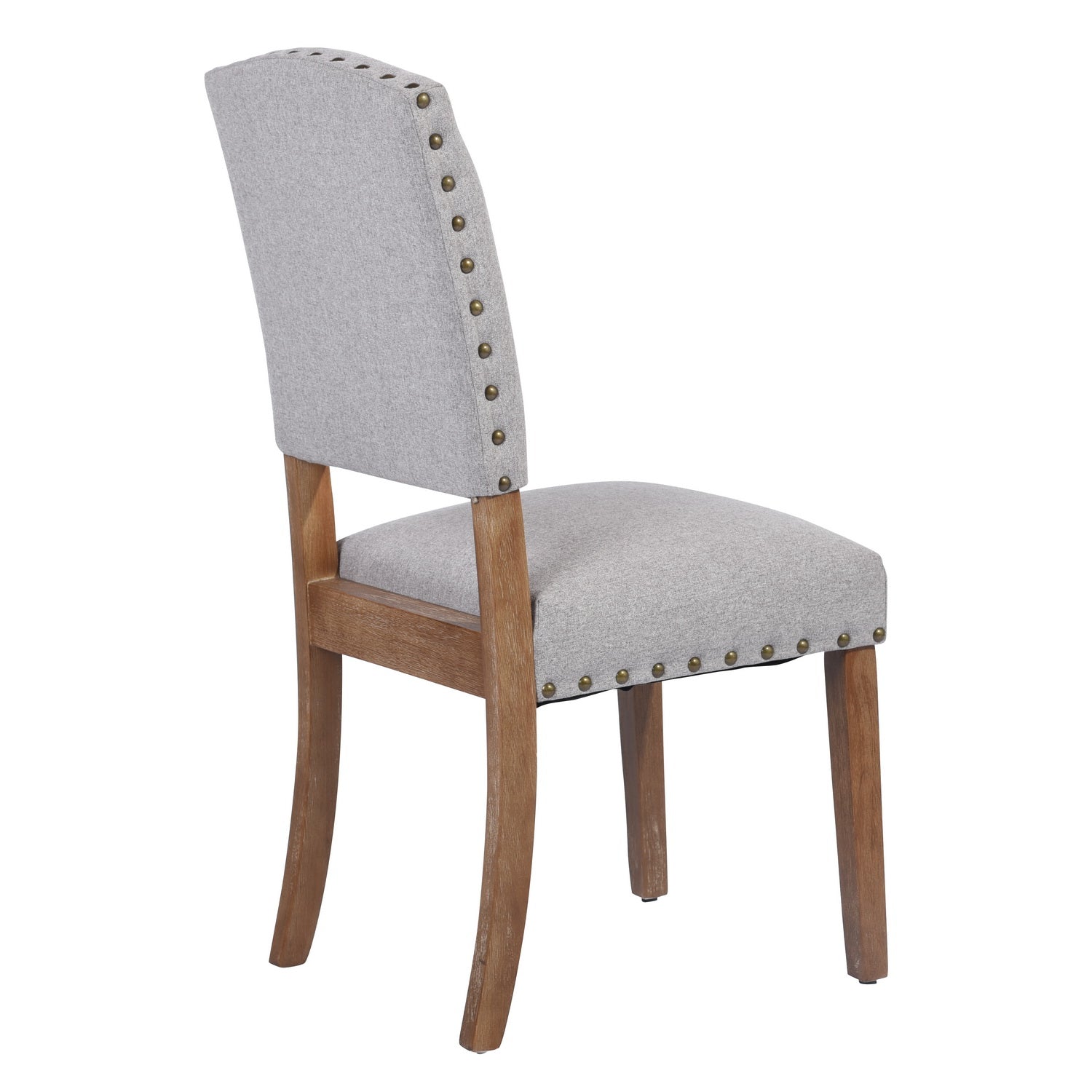 Homy Casa MAISIE GREY FABRIC 2 PCS Dining Chair Comfortable Seating for Dining Room Open Box