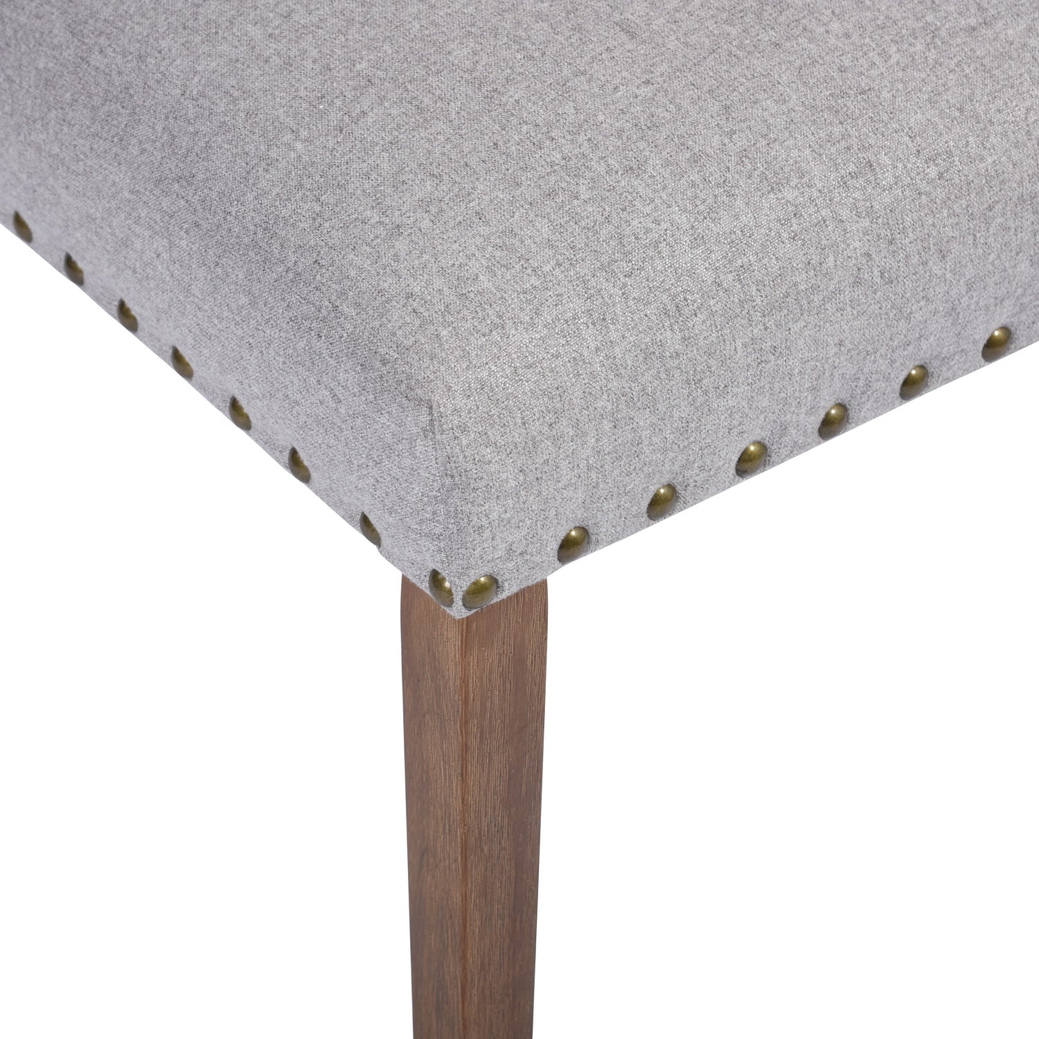 Homy Casa MAISIE GREY FABRIC 2 PCS Dining Chair Comfortable Seating for Dining Room Open Box