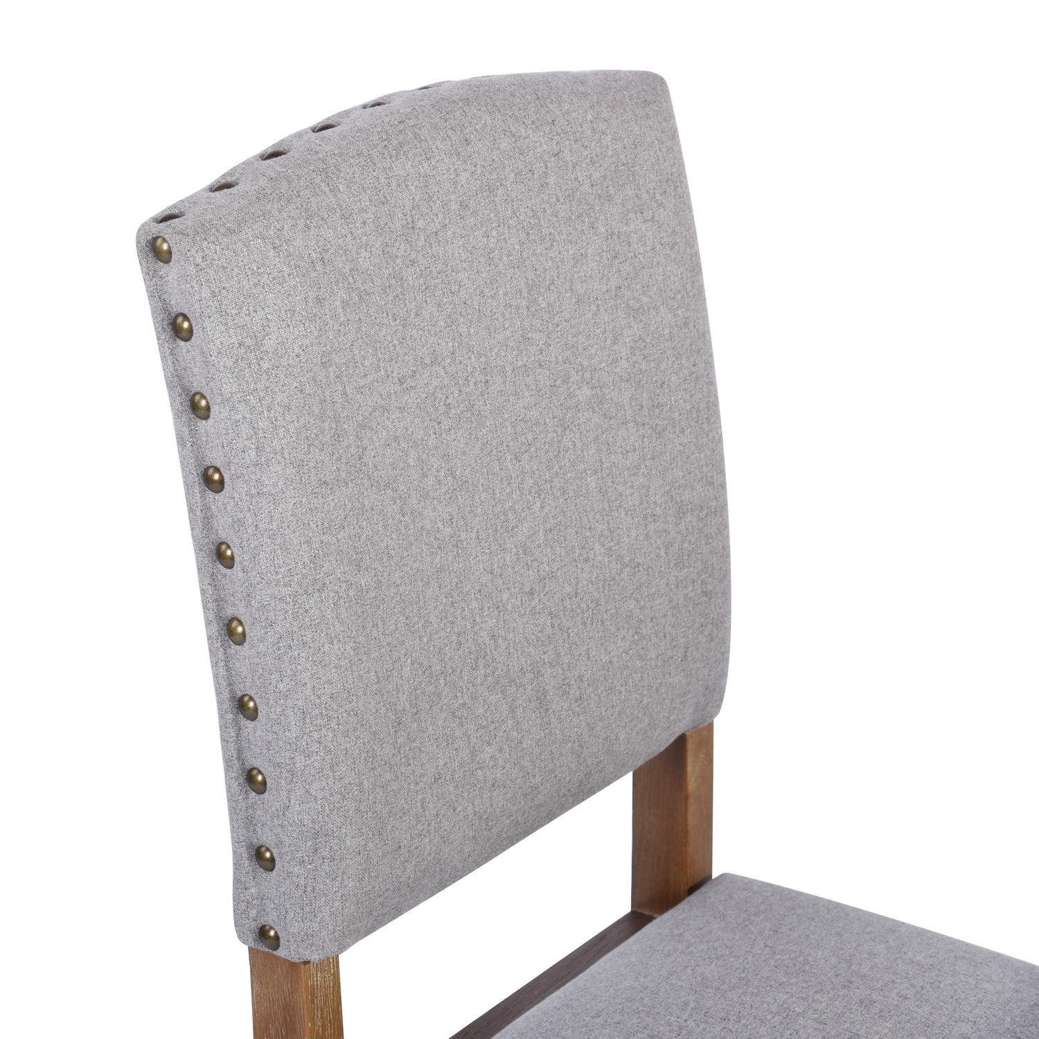 Homy Casa MAISIE GREY FABRIC 2 PCS Dining Chair Comfortable Seating for Dining Room Open Box