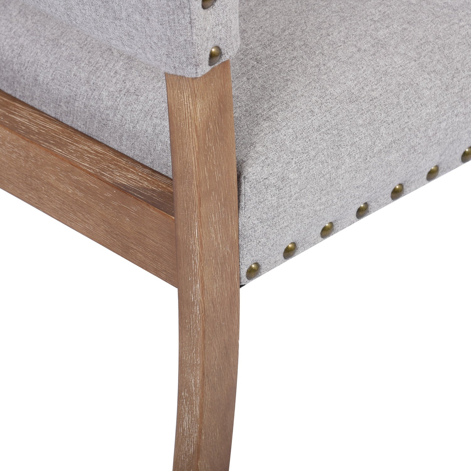 Homy Casa MAISIE GREY FABRIC 2 PCS Dining Chair Comfortable Seating for Dining Room Open Box