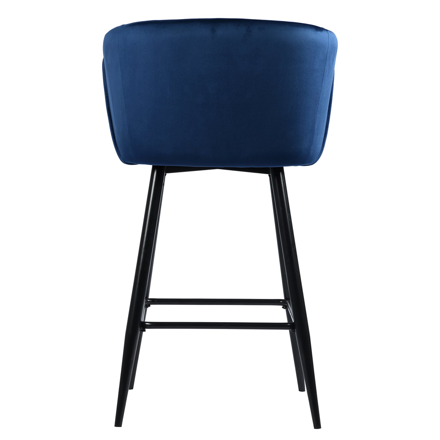 Open Box Homy Casa ALDRIDGE COUNTER 26" Blue Velvet Swivel Barstool for Kitchen Island or Bar
