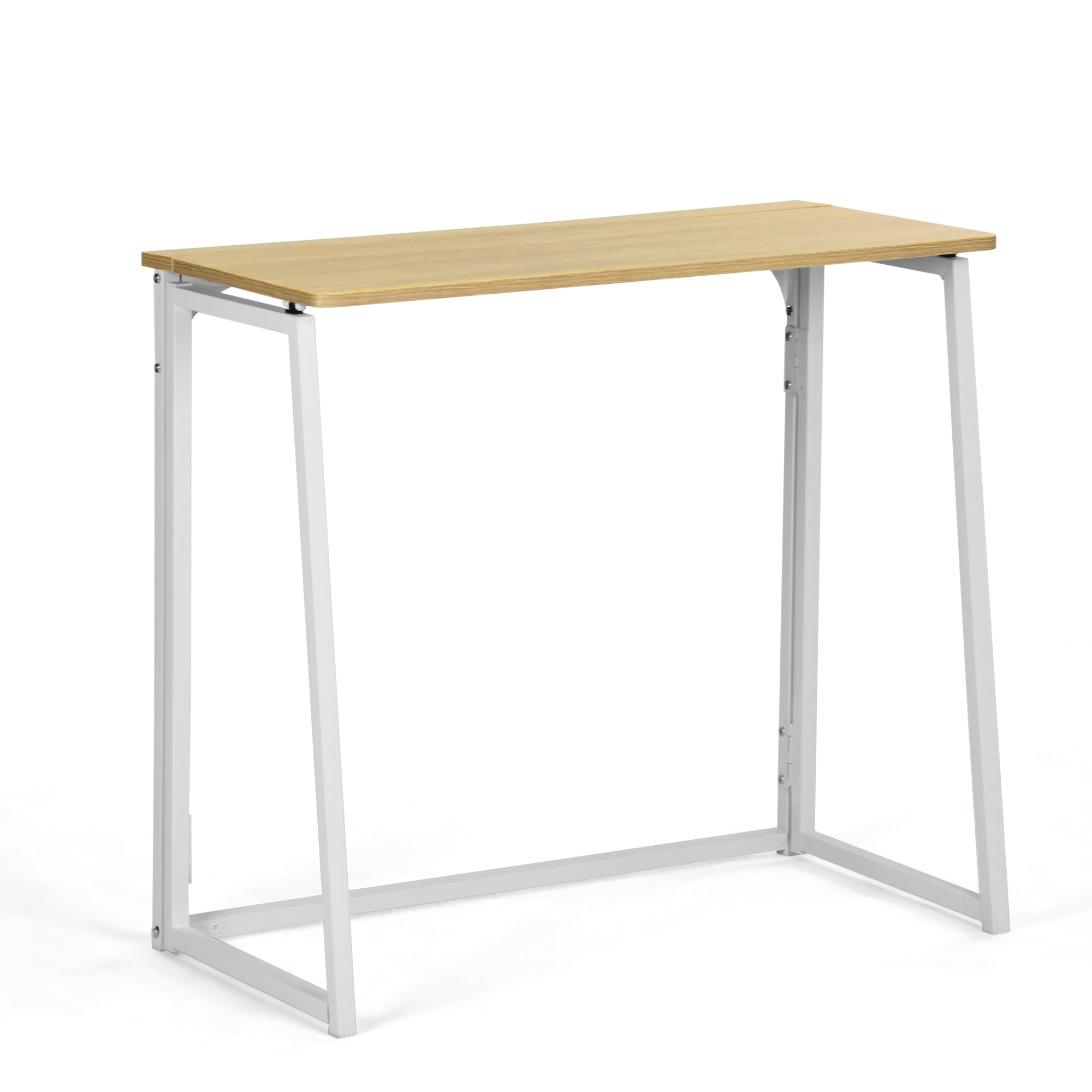 Ascoli 31.4“ Folding Desk Computer Table MDF Table top with Metal Base