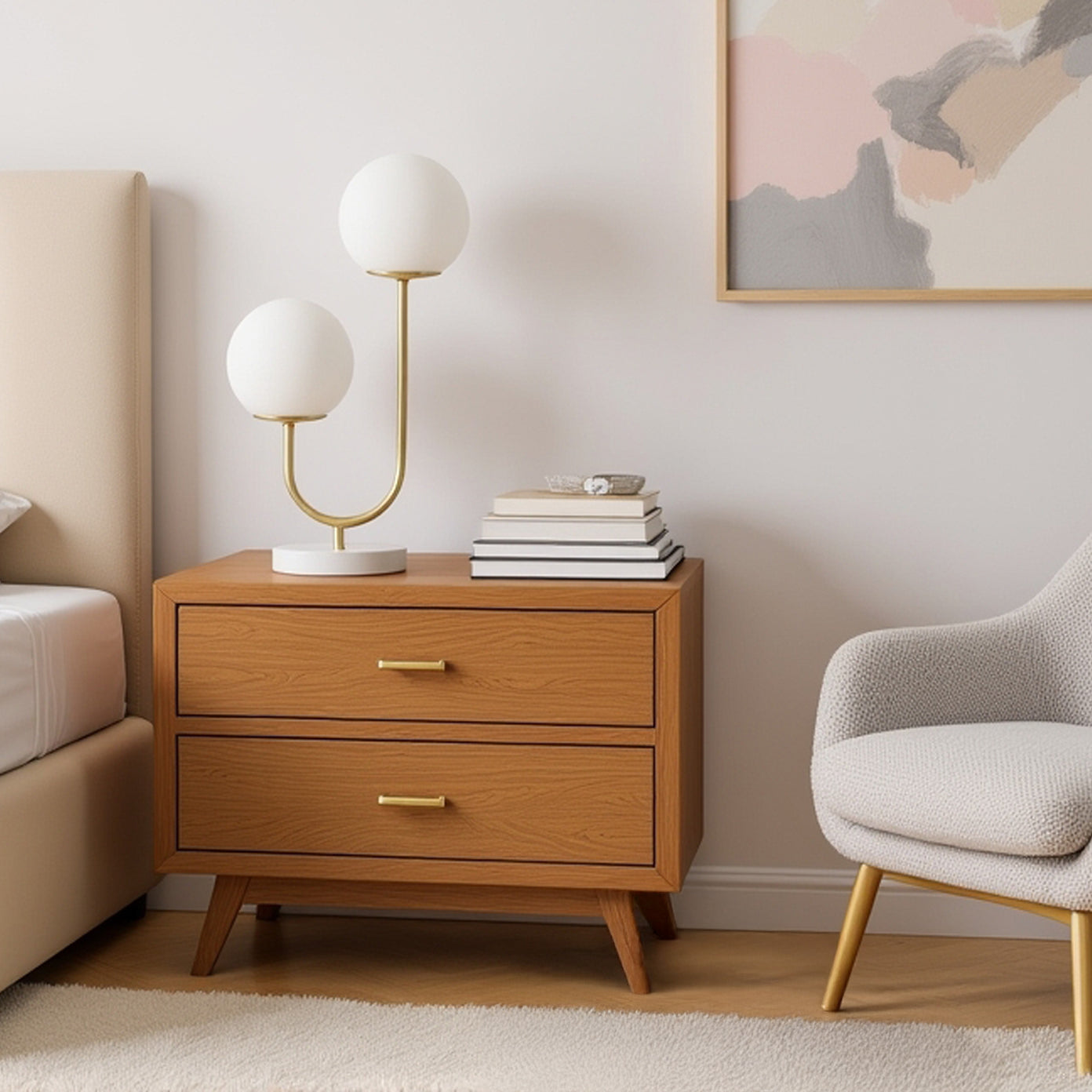 Quartz Dual-Globe Table Lamp