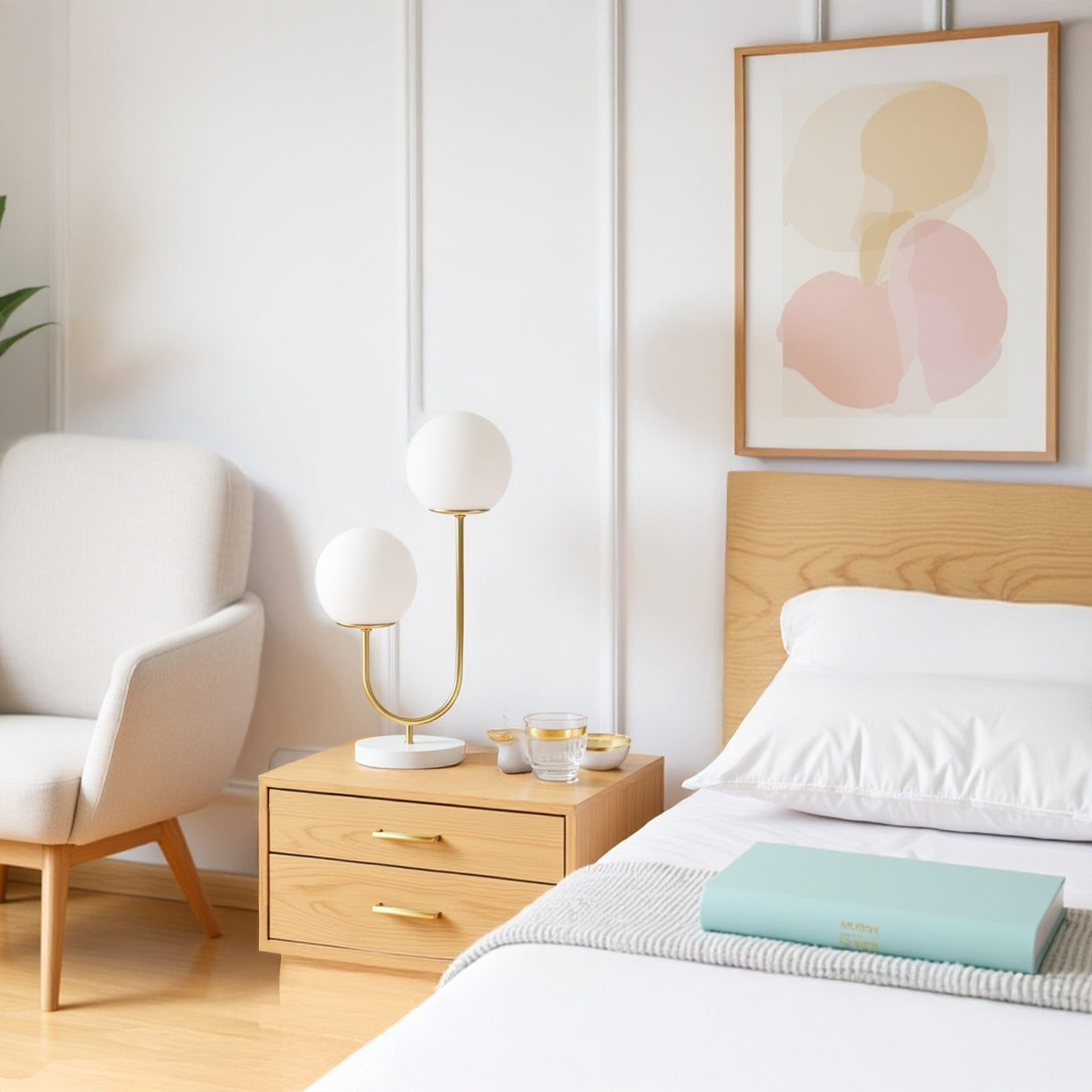 Quartz Dual-Globe Table Lamp