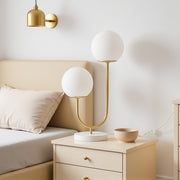 Quartz Dual-Globe Table Lamp