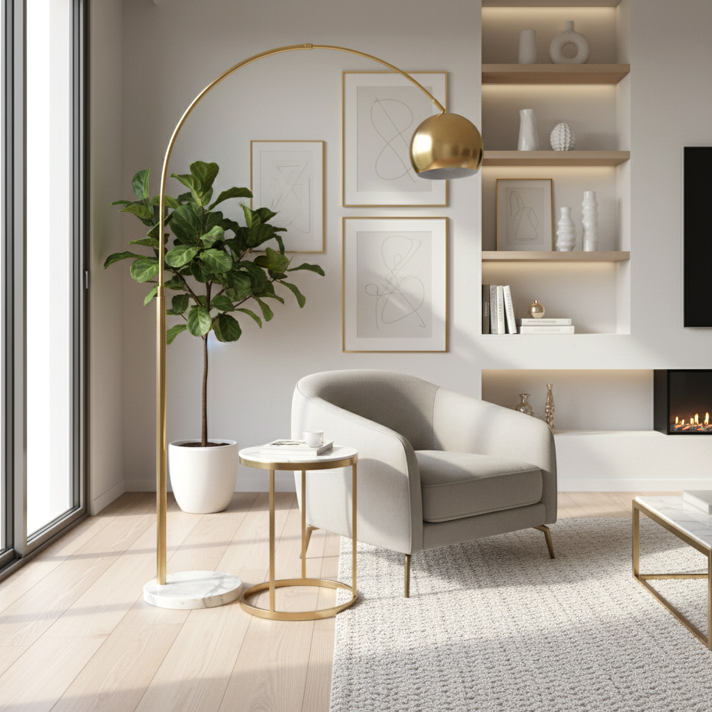 Citrine Arc Floor Lamp