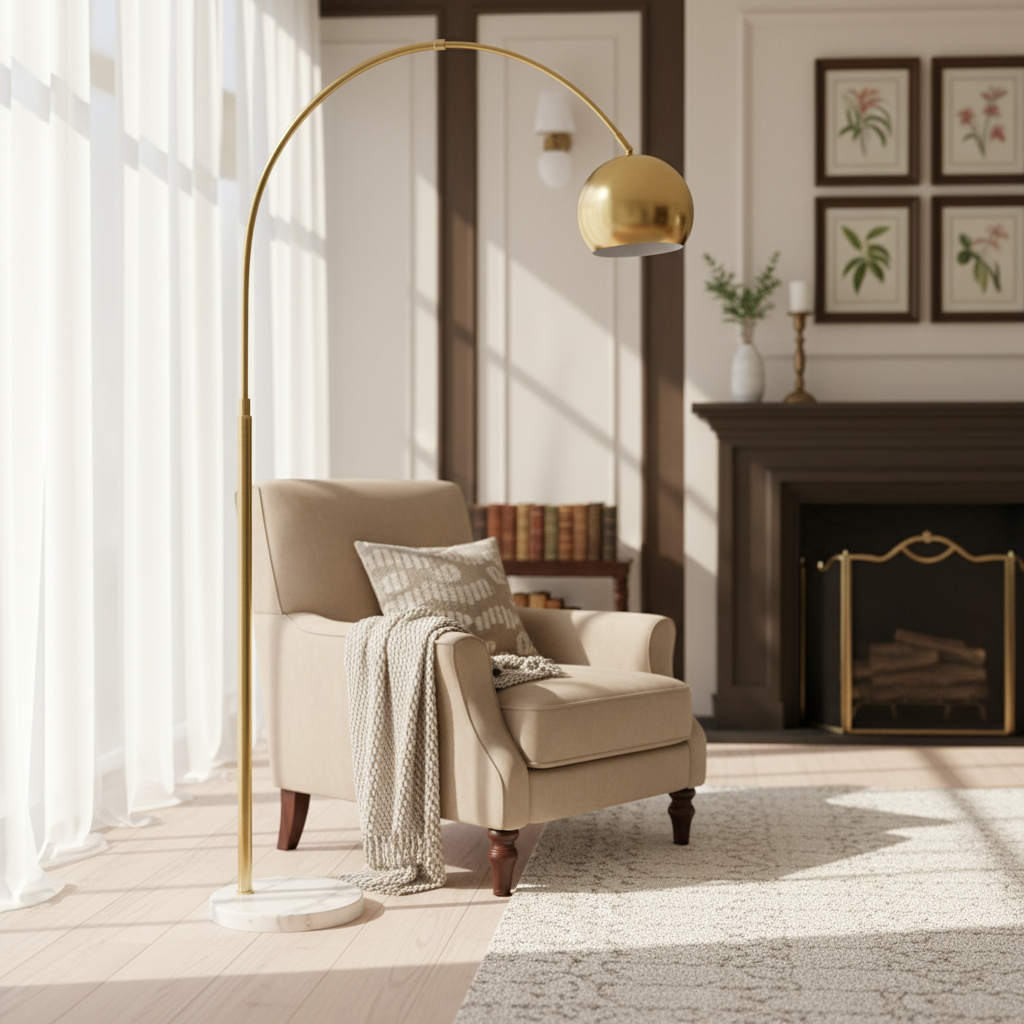 Citrine Arc Floor Lamp