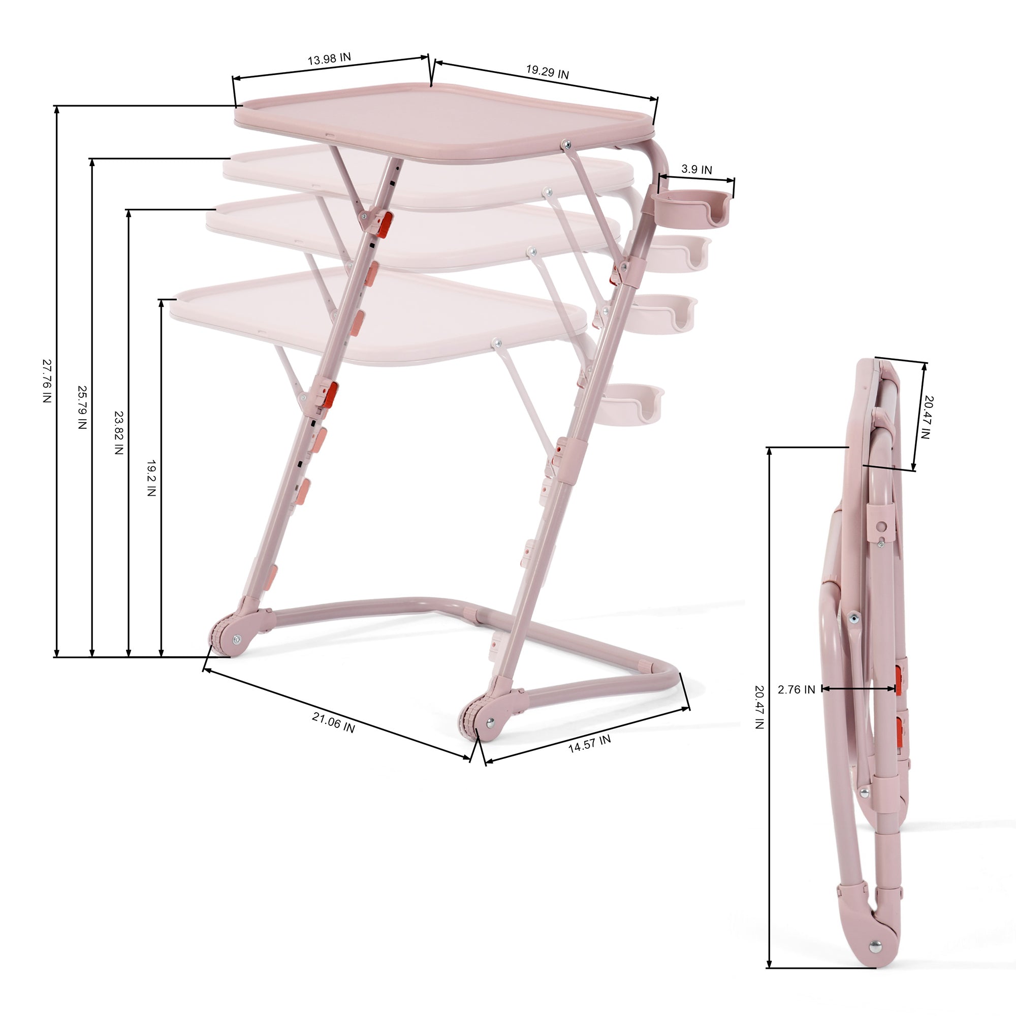 Homy Casa Baseline Study Table Set with Carnation Swivel Upholstered Chair